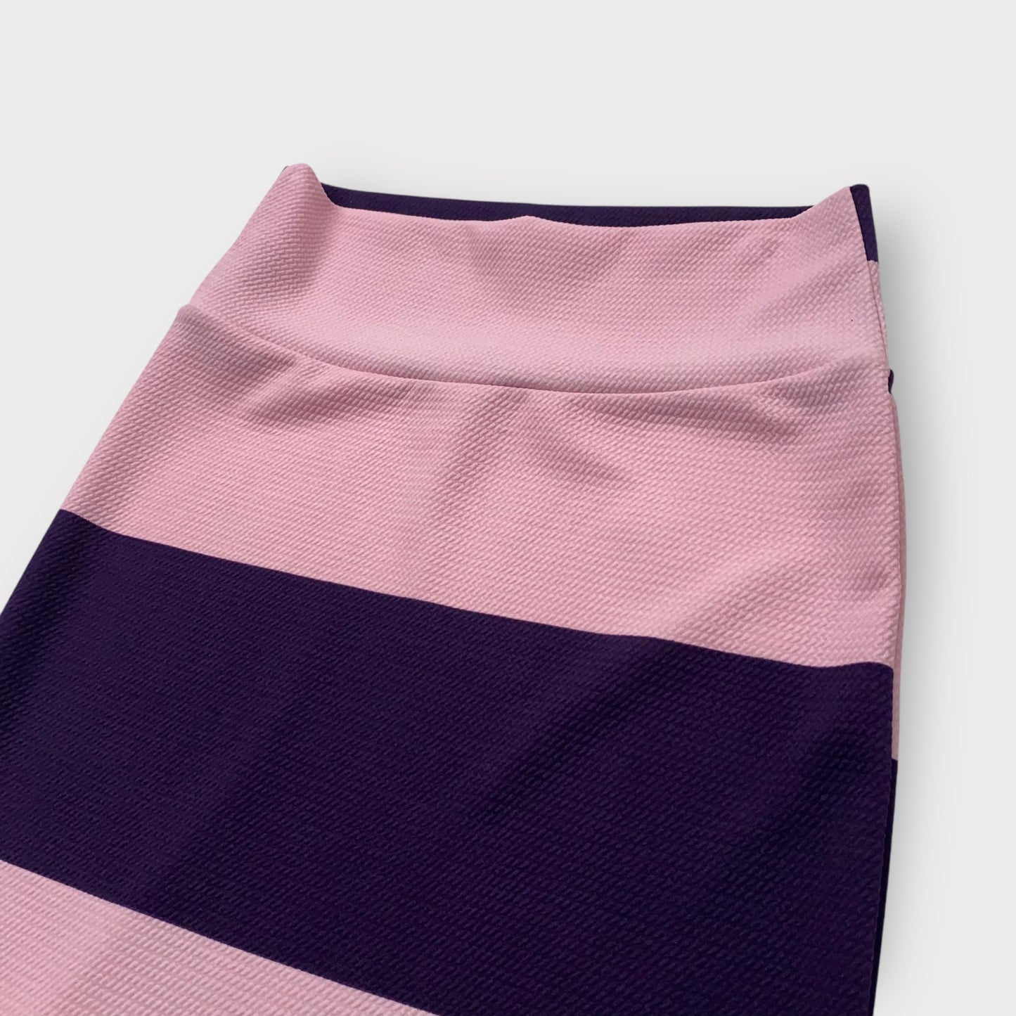 LuLaRoe Cassie Pencil Skirt - Purple & Pink Wide Striped - Women's S (4-6) - NWT