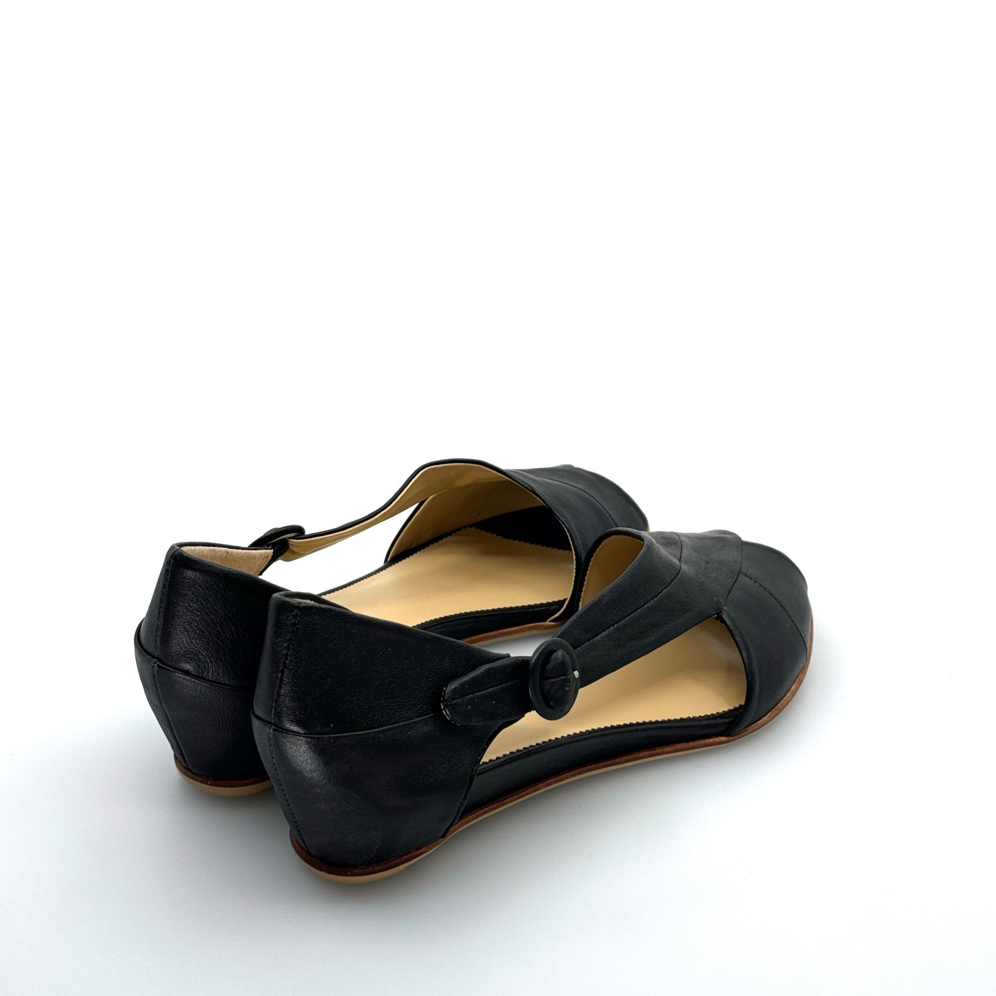 JJill | Womens Artful Peep-Toe Leather Sandals | Color: Black | Size: 9 (40.5) | NIB