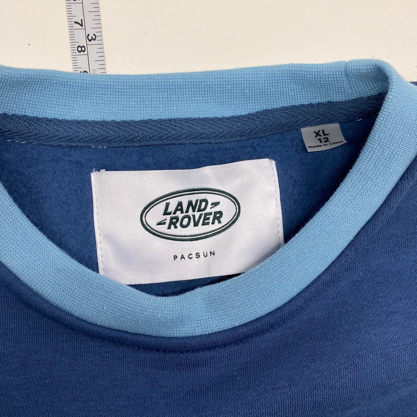 PACSUN ‘Land Rover’ Kids Size XL Blue/Blue Crewneck Sweatshirt L/s NWT