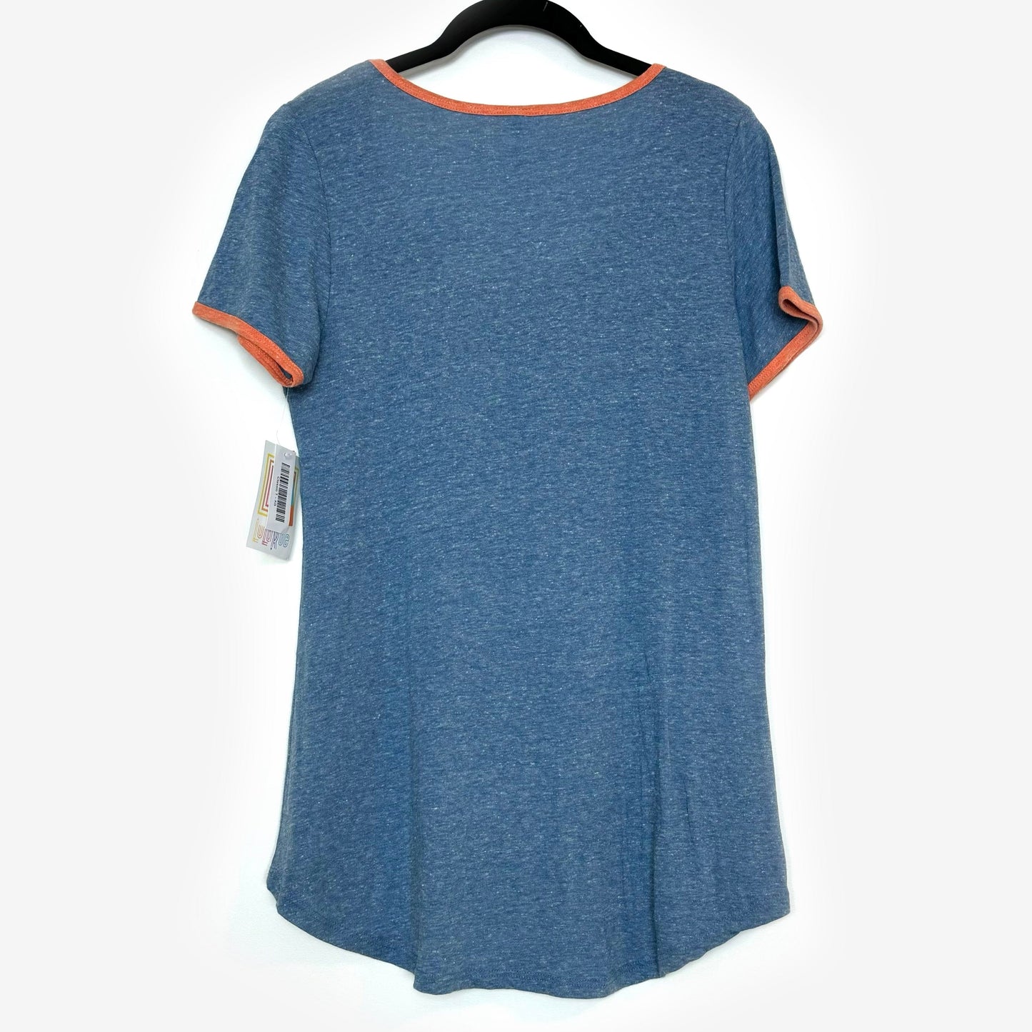 LuLaRoe Vault | Classic T | Color: Blue/orange | Size: XS (2-4) | Ringer | NWT
