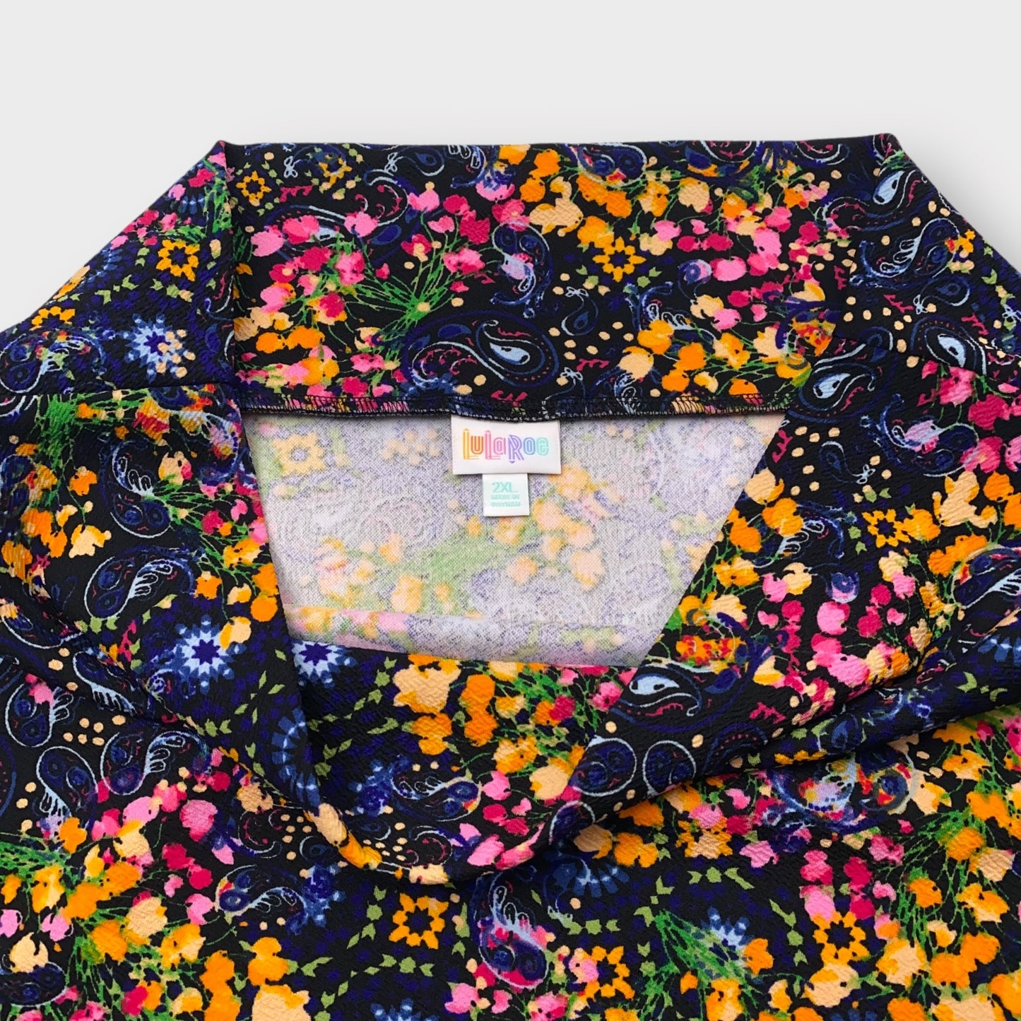LuLaRoe Cassie Pencil Skirt - Multicolor Floral Pattern - Size 2XL (22-24) - NWT