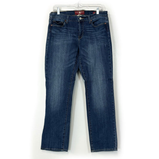 Lucky Brand Women's Sofia Straight Leg Denim Jeans – Machine Washable Comfort for Everyday Wear – Available in Blue – Size 12/31