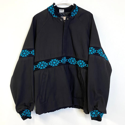 Vintage Walls Western Wear USA Mens XL Rancher Teal/Black Canvas Work Chore Coat Jacket