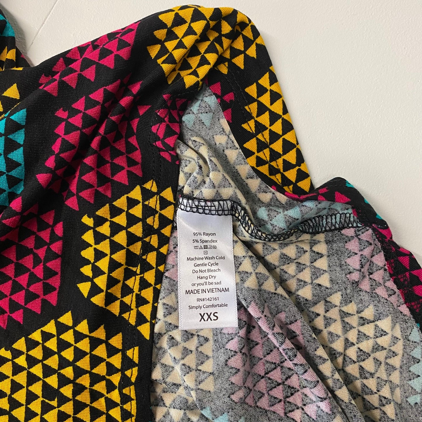LuLaRoe Womens Size XXS Multicolor Geometric/Honeycomb IRMA S/s Top NWT