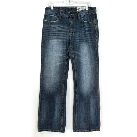 T.K. Axel Mens Slim Straight Denim Jeans – Machine Washable Comfort for Everyday Wear – Available in Blue – Size 34x32