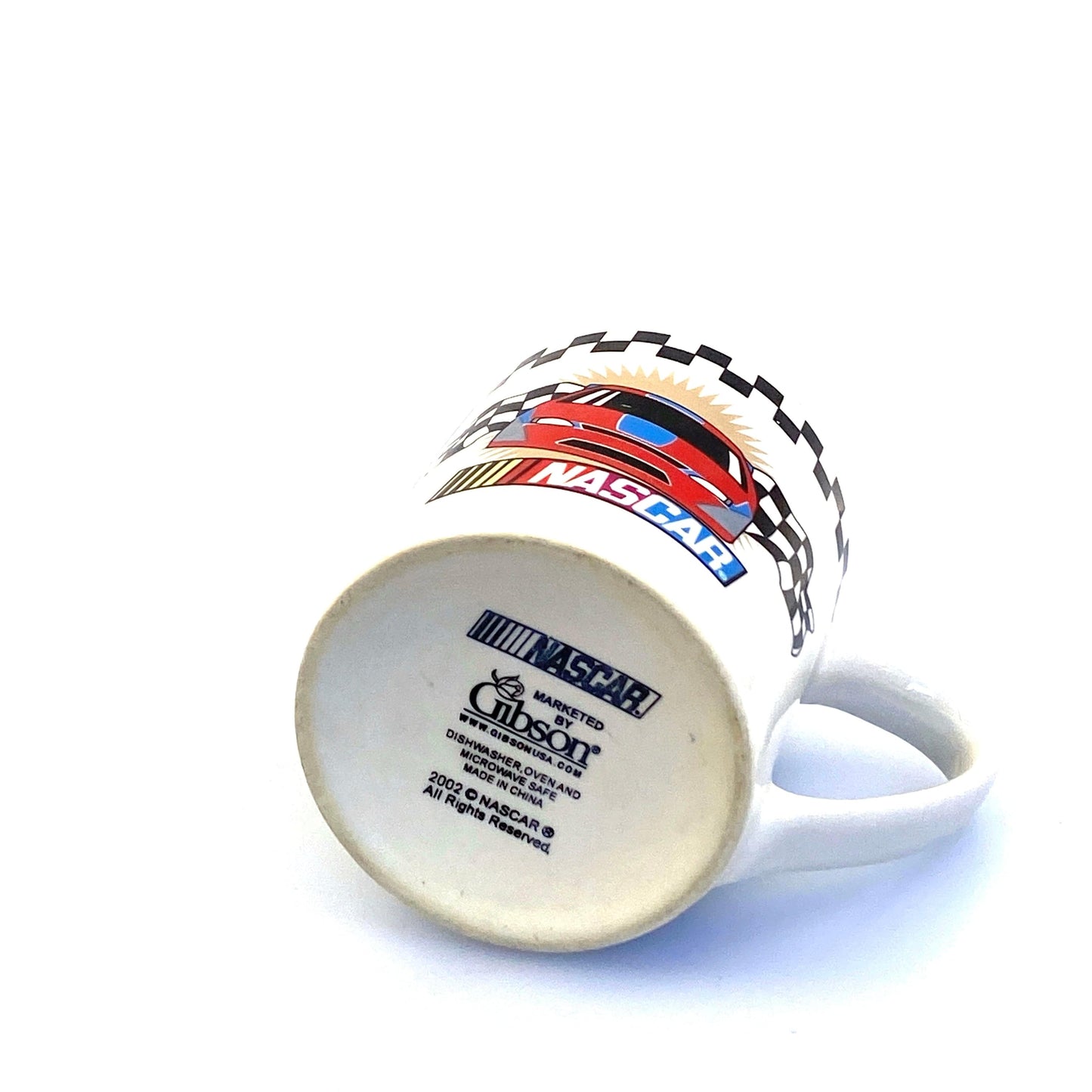 Nascar Coffee Cups Set of 4 Marketed by Gibson 2002 Licensed by Nascar
