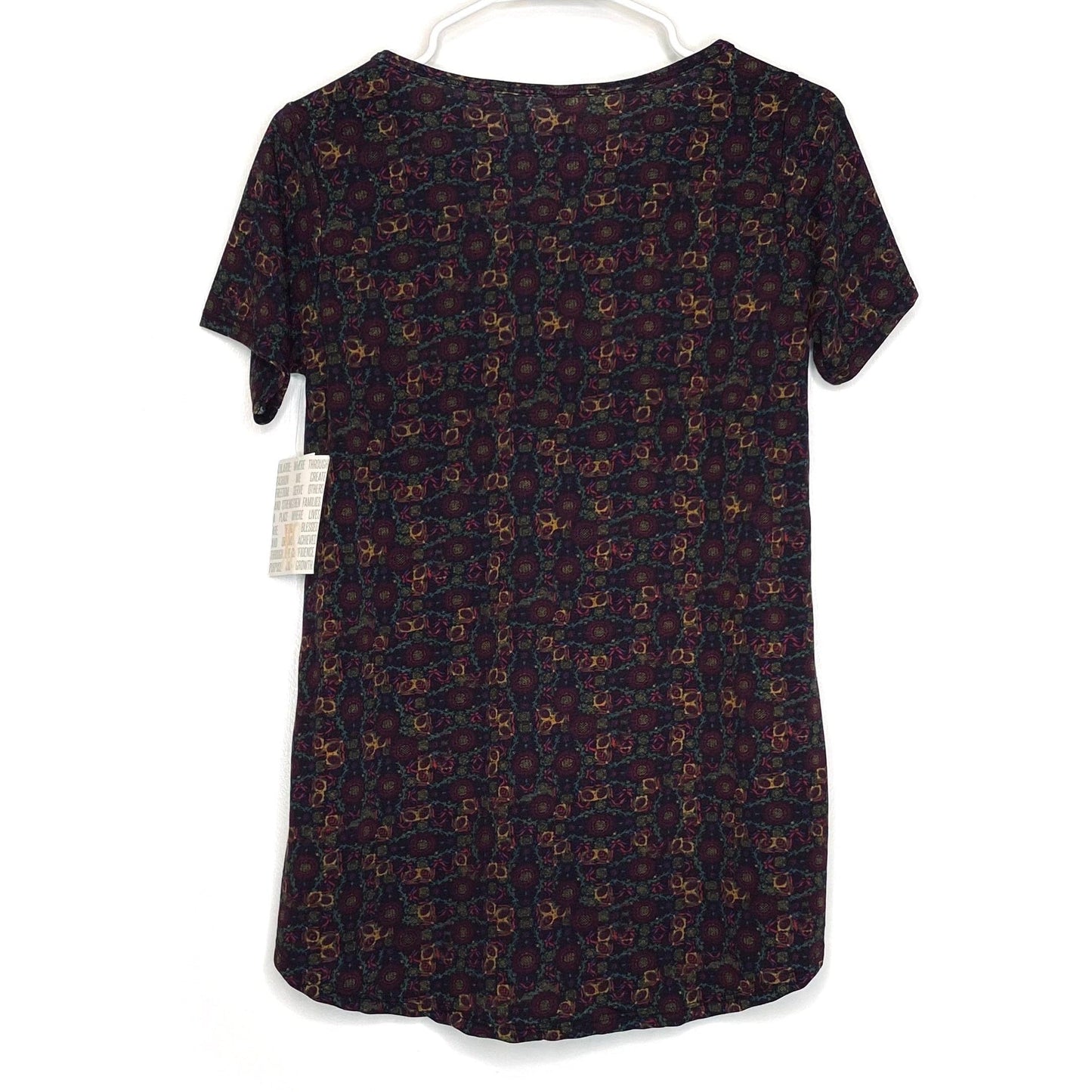 LuLaRoe Womens XS Black/Red Floral Classic T Activewear Top S/s NWT