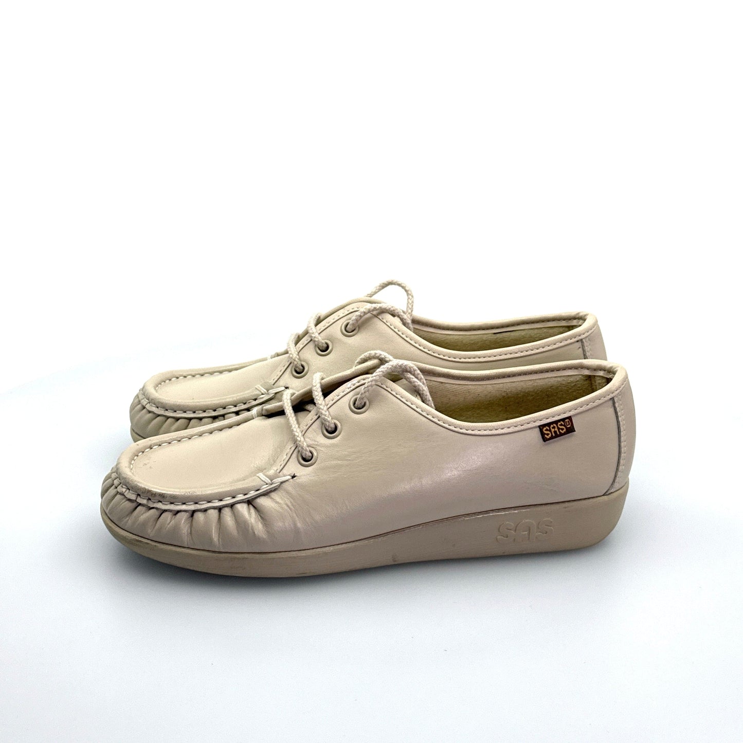SAS | Womens Siesta Lace-Up Oxfords | Color: Beige | Size: 6M | GUC