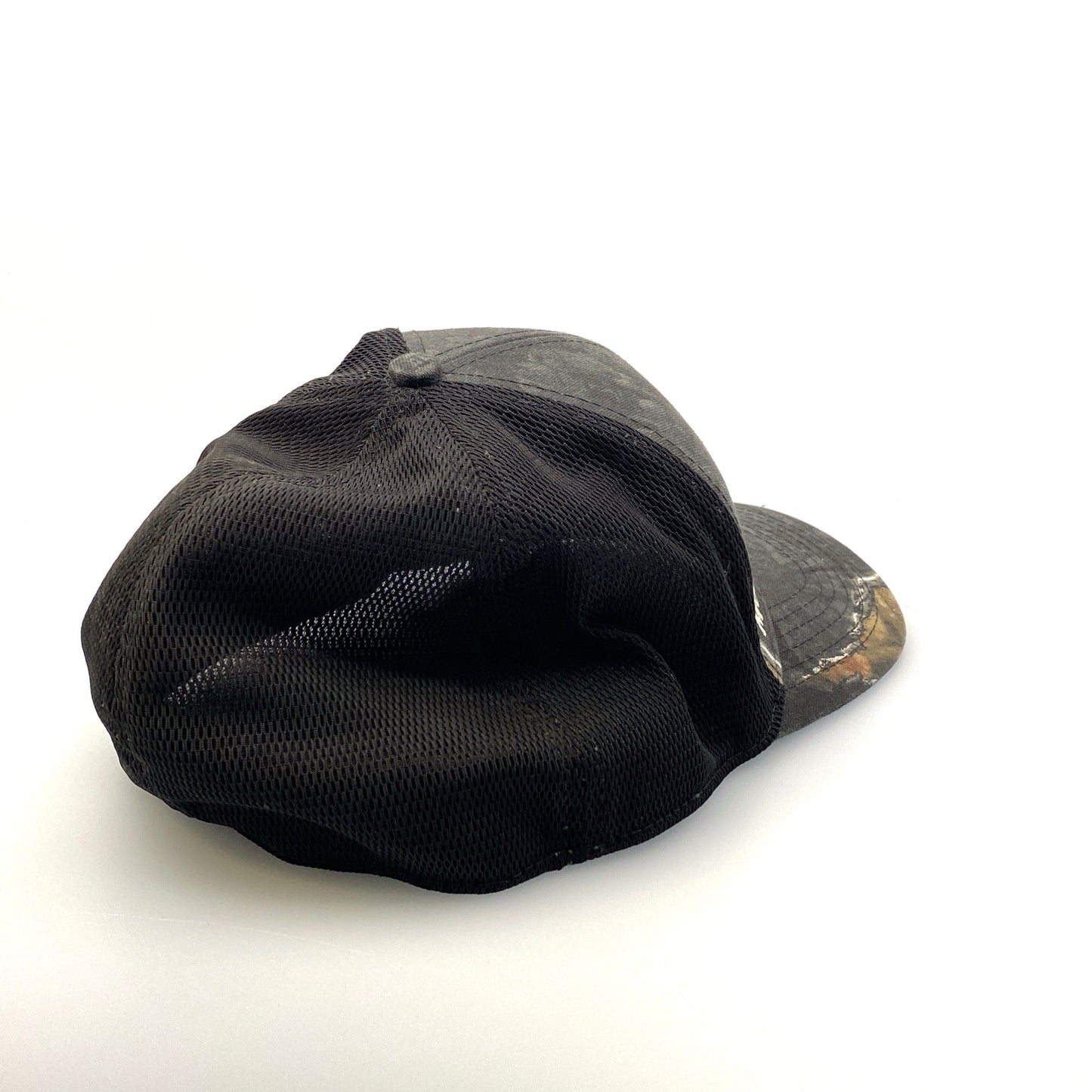 Mossy Oak Hunting Mens L/XL Mesh SnapBack Trucker Hat Gray/Black