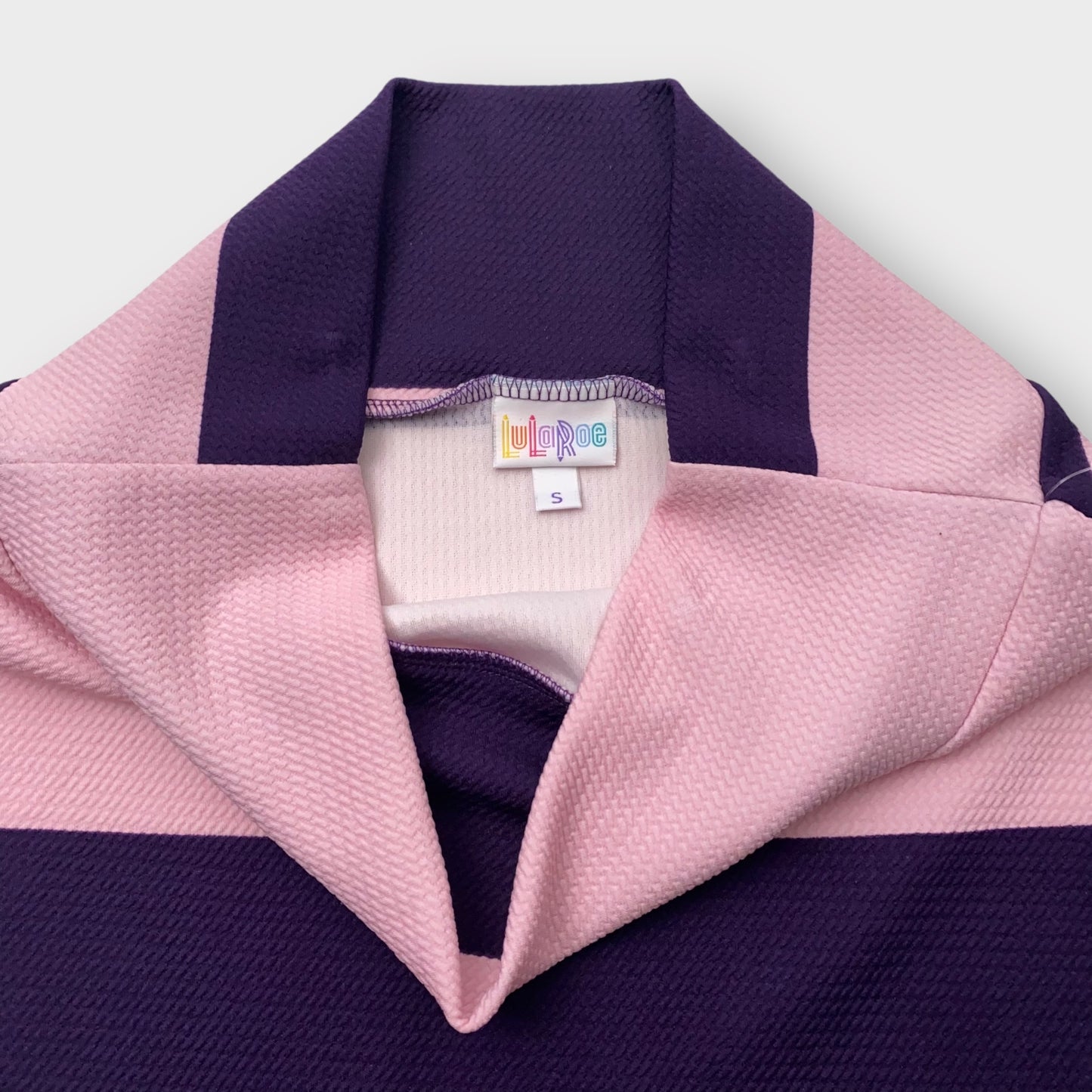 LuLaRoe Cassie Pencil Skirt - Purple & Pink Wide Striped - Women's S (4-6) - NWT