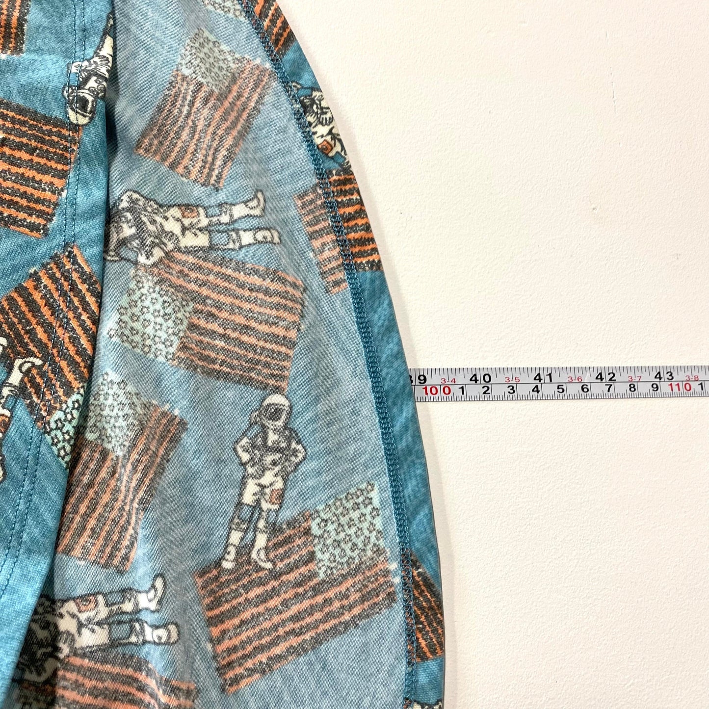 LuLaRoe Womens XXS Blue/Multicolor Astronauts 'Carly' S/s Swing Dress NWT