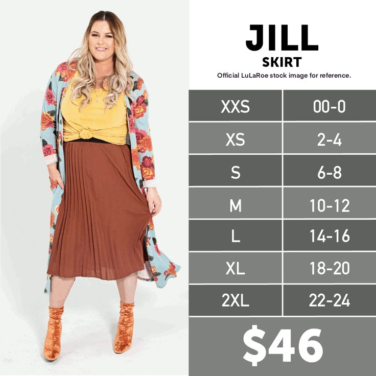 LuLaRoe Elegant Jill Accordion Skirt | M | Gold/black | NWT
