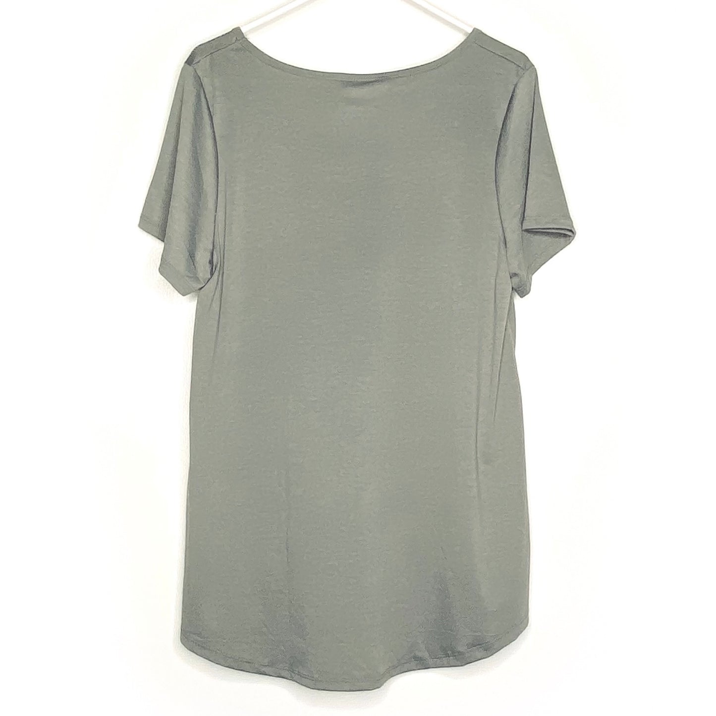 LuLaRoe Womens XL Solid Smoke Gray Classic T S/s Top | NWT