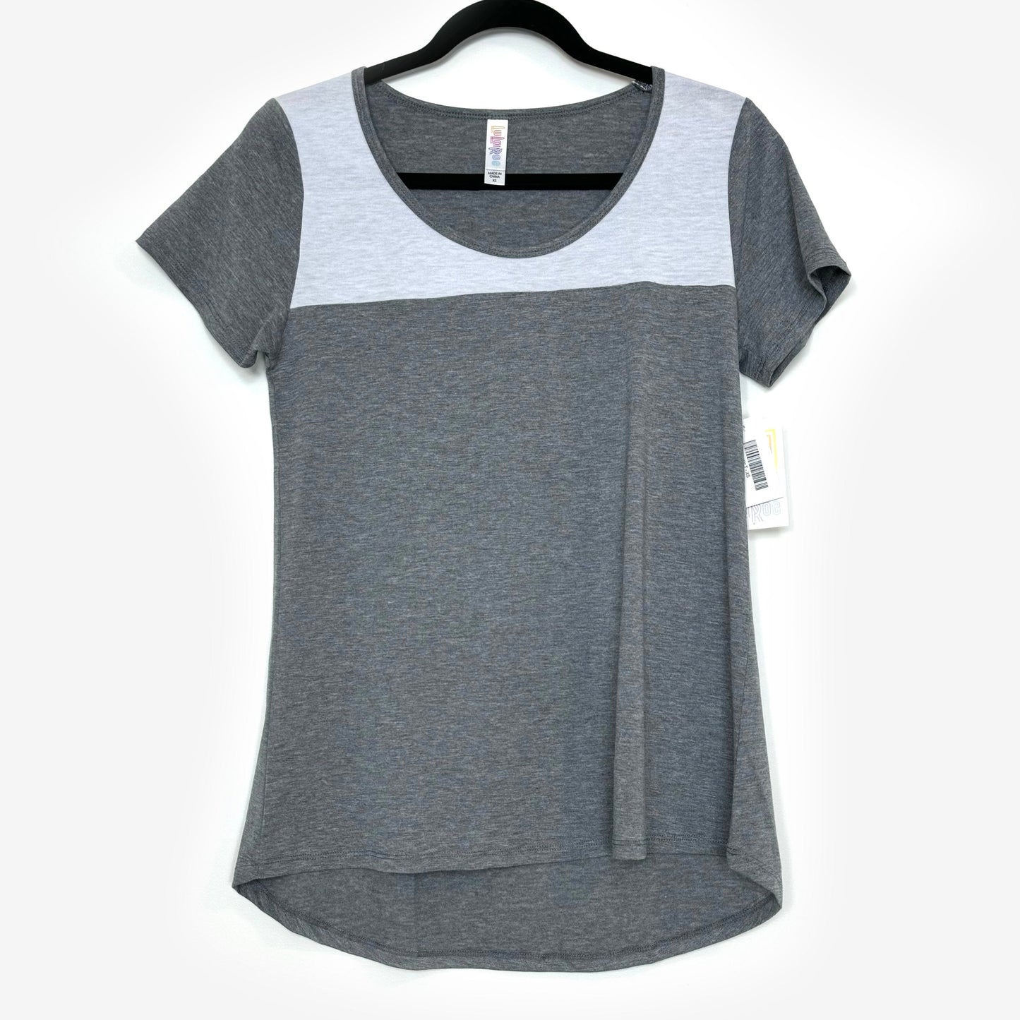 LuLaRoe Vault | Classic T | Color: Gray/gray | Size: XS (2-4) | Colorblock | NWT