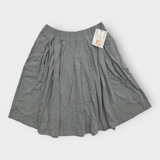 LuLaRoe Madison Pleated Skirt | XS (0-4) | Light Gray Heathered | NWT