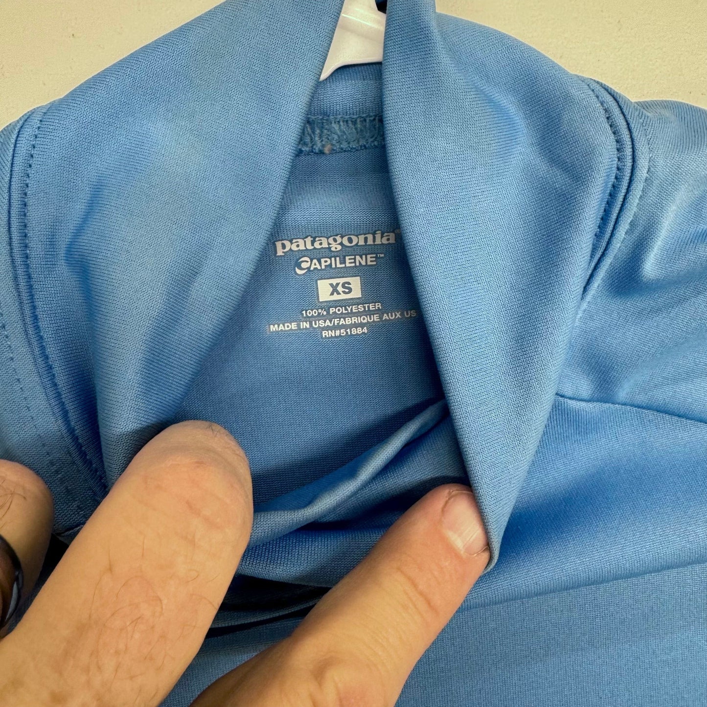 Patagonia | Womens L/s Activewear Top | Color: Light Blue | Size: XS | Pre-Owned