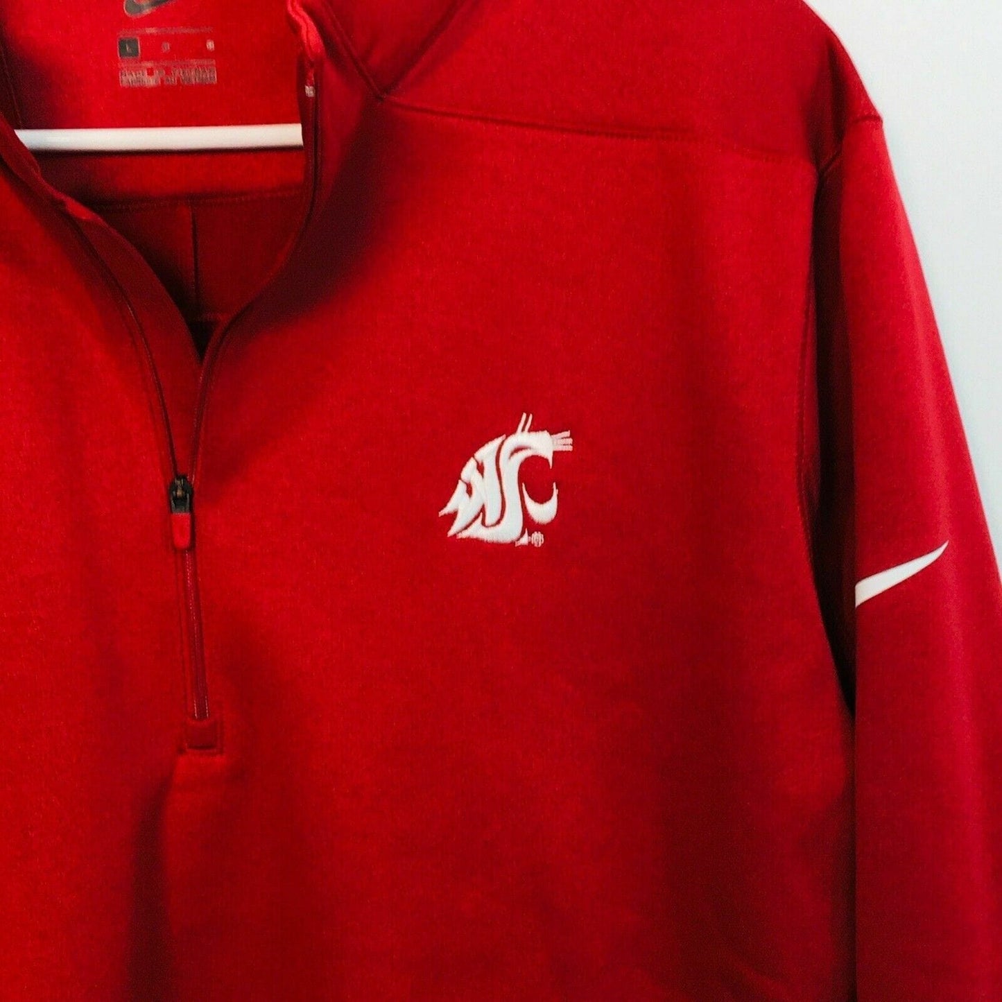 Nike Golf | Mens Washington State Cougars Pullover Sweatshirt 1/4 Zip L/s | Color: Red | Size: L