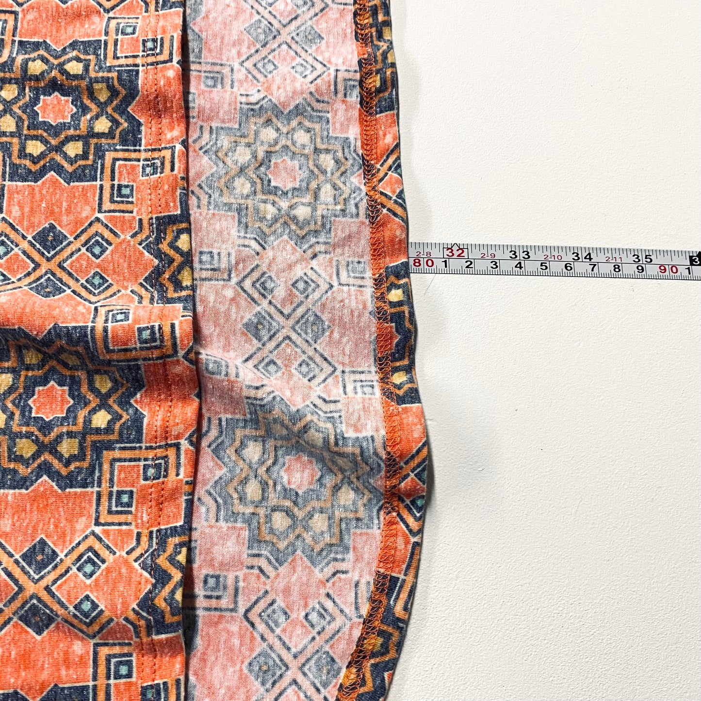 LuLaRoe Womens XL Orange/Blue/Yellow Mandala Classic T S/s Top | NWT