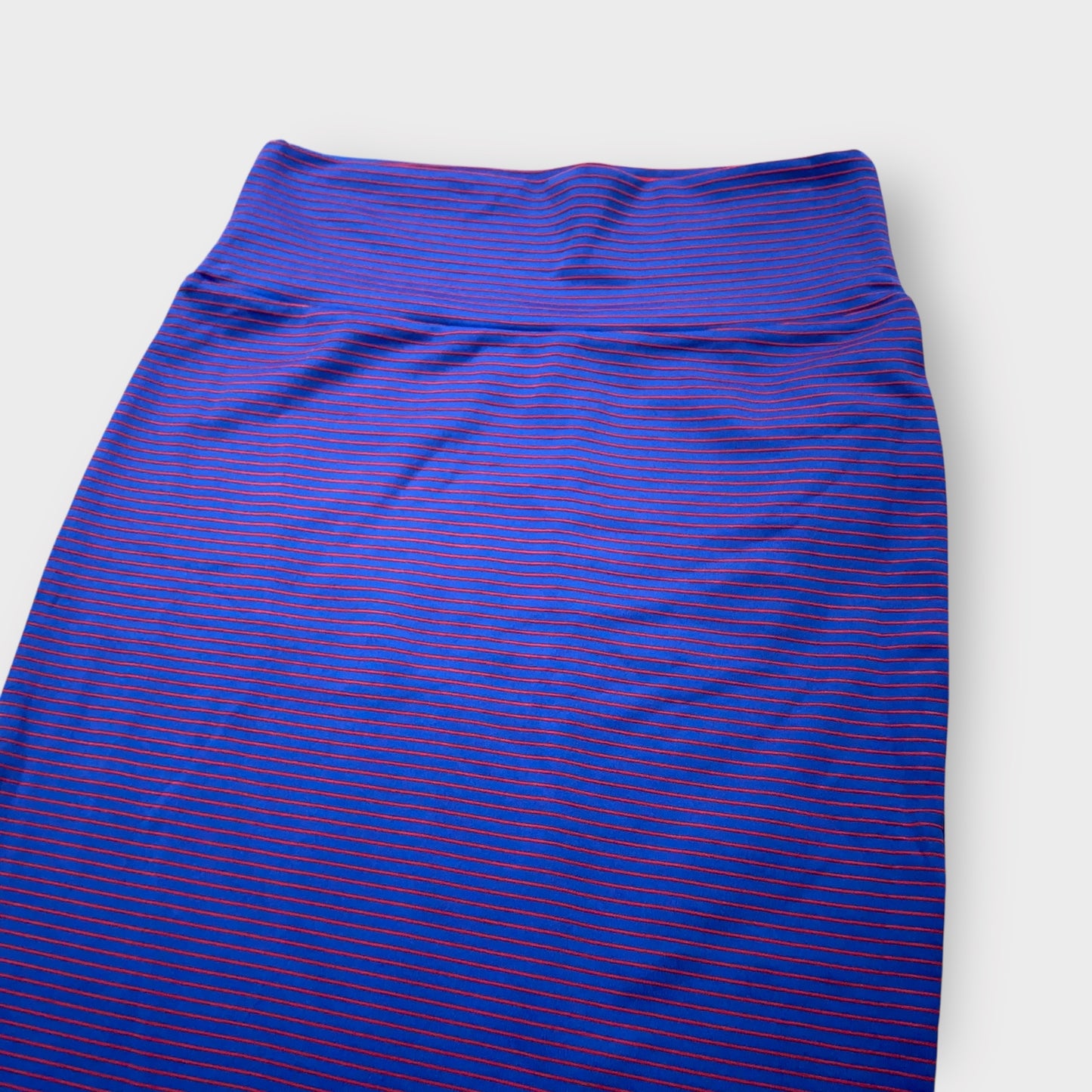 LuLaRoe Cassie Pencil Skirt - Royal Blue/Red Microstripe - Women's S (6-8) - NWT