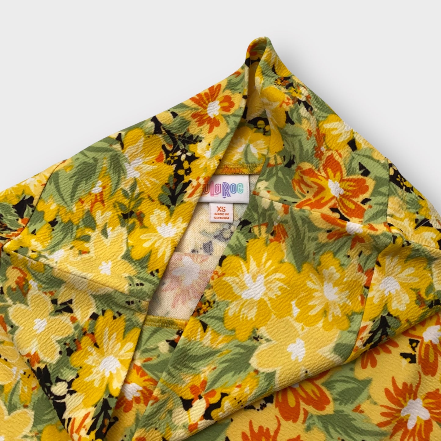 LuLaRoe Cassie Pencil Skirt - Yellow & Black Floral - Women's XS (0-2) - NWT