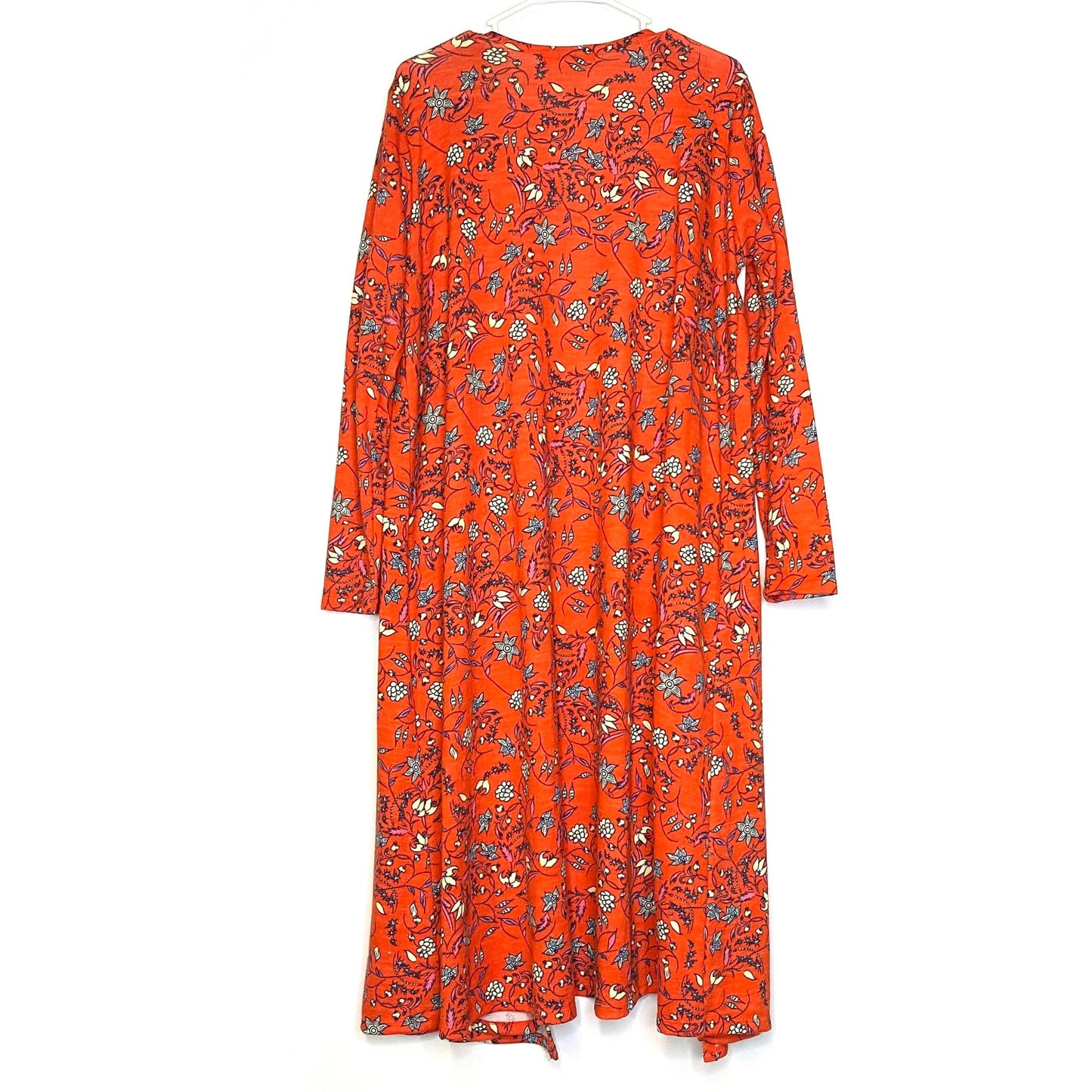 LuLaRoe Sarah Cardigan Sweater | L | Orange Botanical | NWT