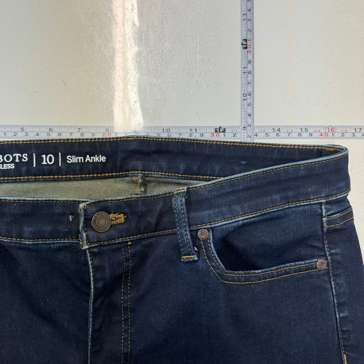 Talbots Flawless Slim Ankle Denim Jeans – Comfortable Fit for Women – Available in Blue – Size 10