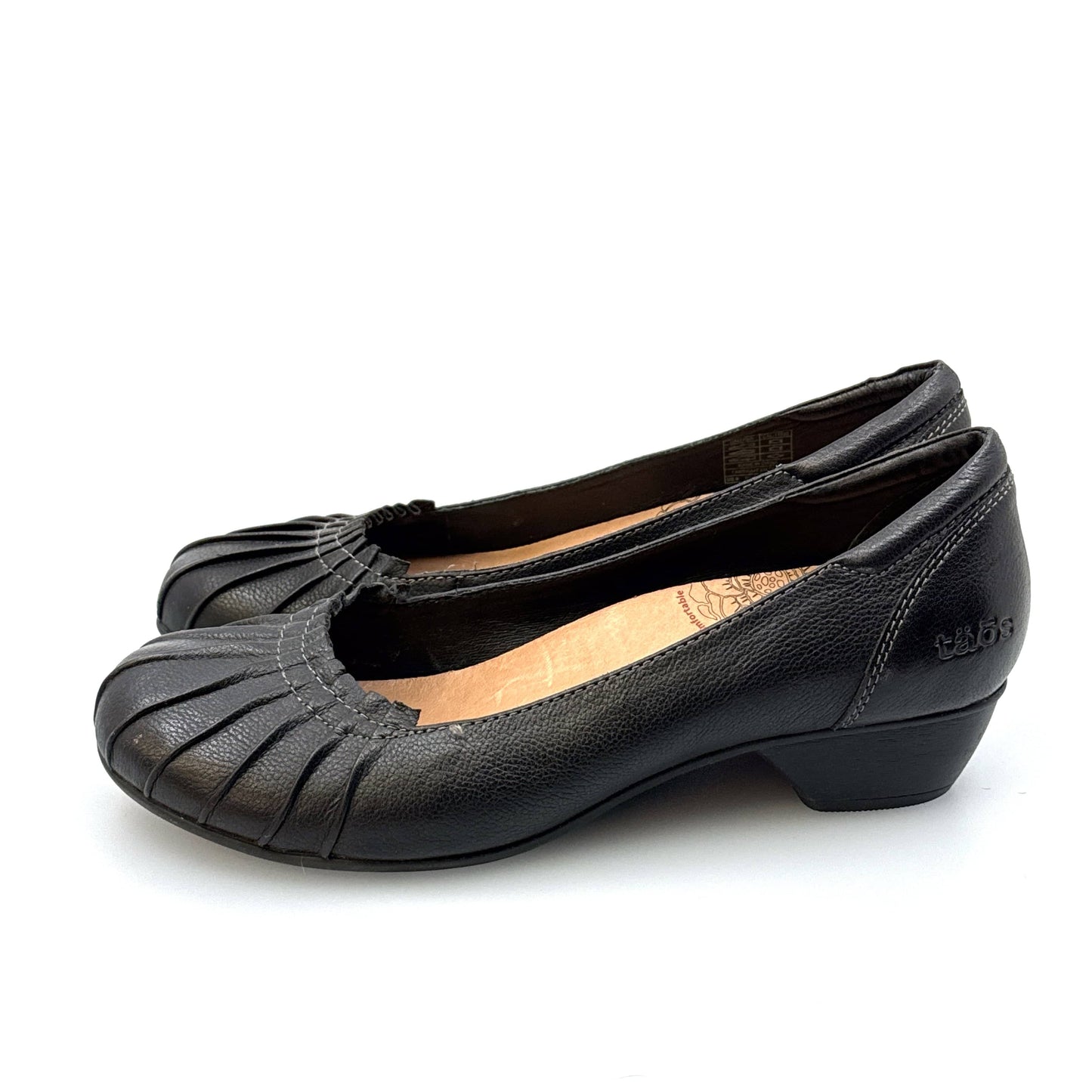 Taos | Womens Calypso Leather Slip-On Shoes | Color: Black | Size: 9 | Pre-Owned