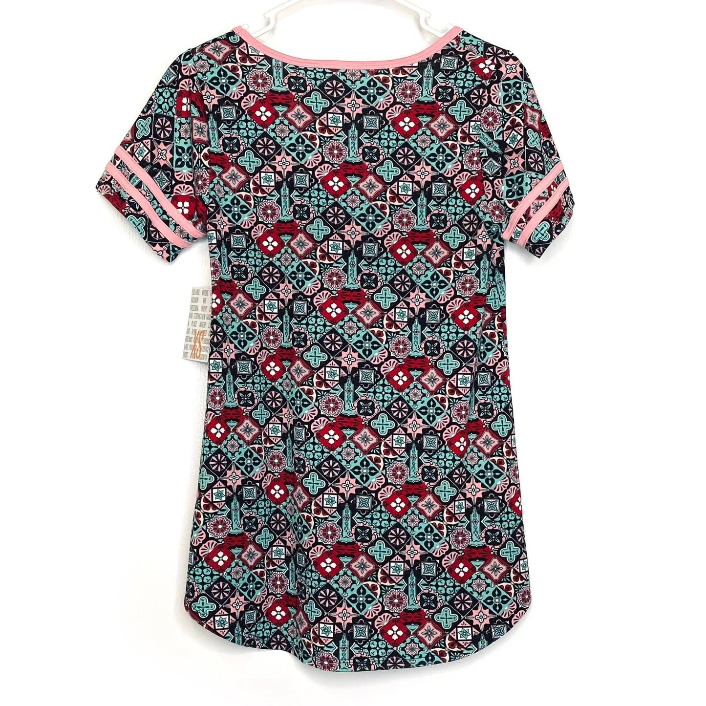 LuLaRoe Womens XS Multicolor/Pink Classic T Ringer Top S/s NWT
