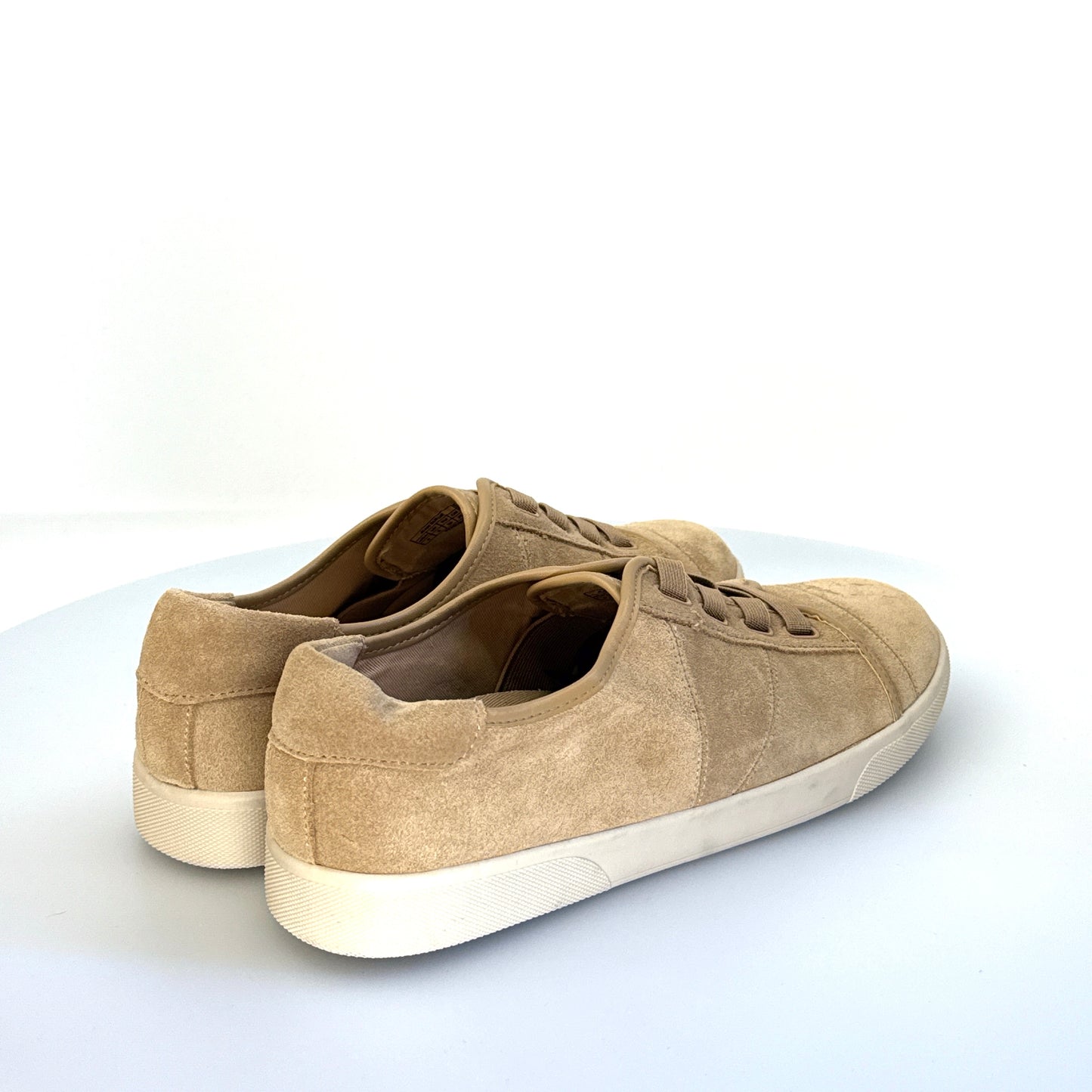 Vionic | Jean Suede Sneakers Water Resistant Cup Sole Shoes | Color: Cream/Tan | Size: 8 | Pre-Owned