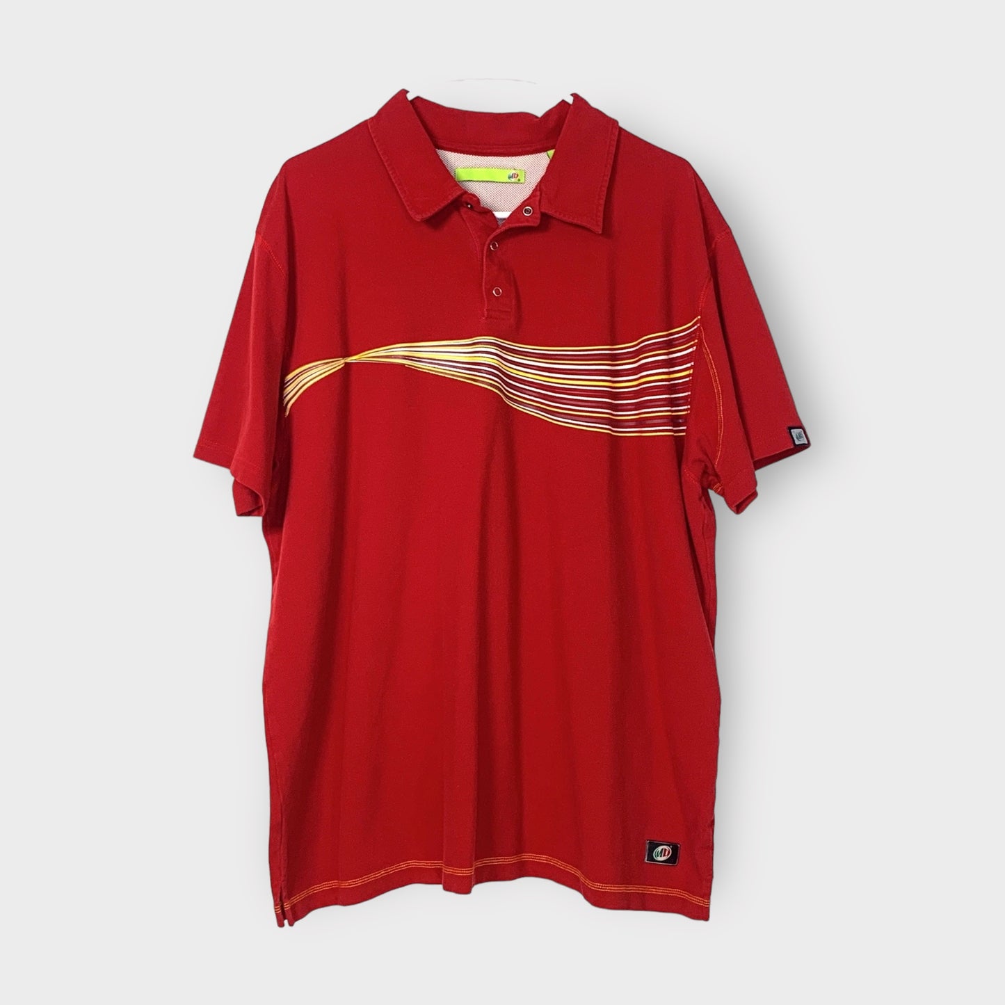 Mountain Dew Men's Short Sleeve Polo Golf Shirt - XL - Red - EUC