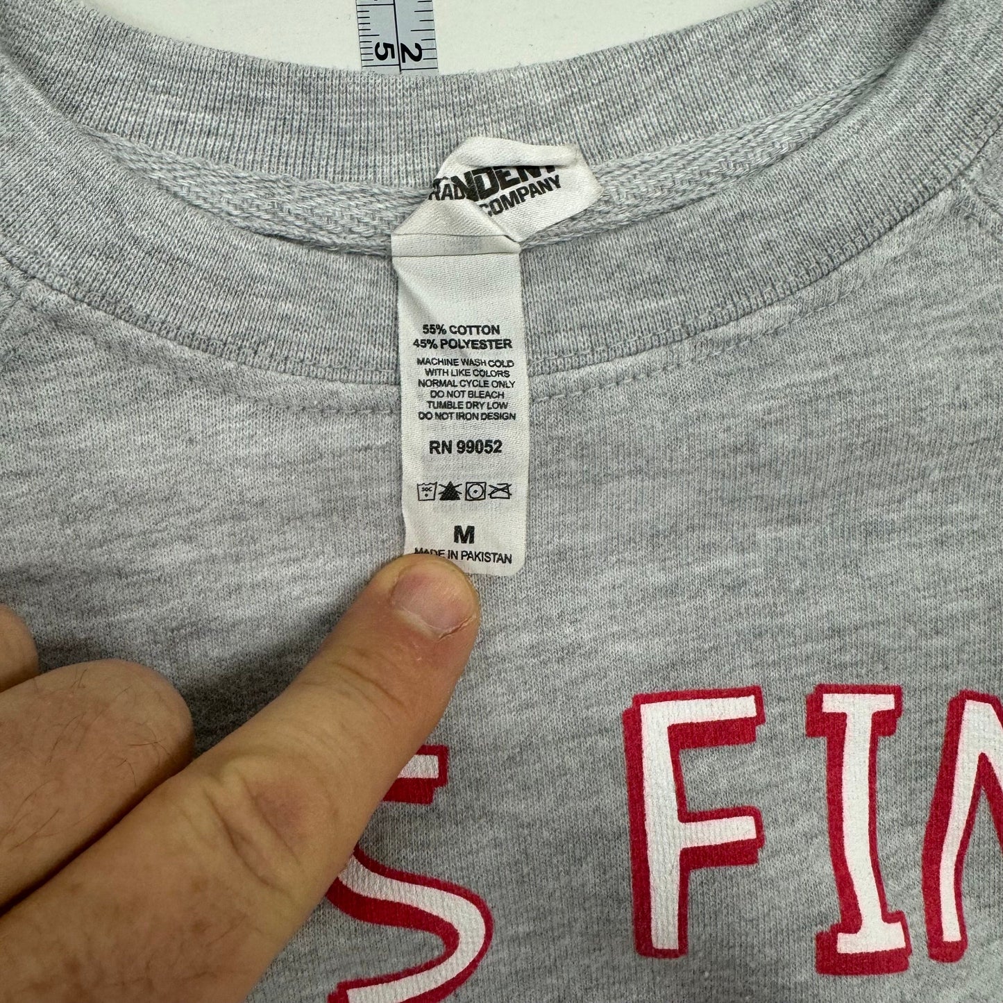 Independent Trading | ‘I’m Fine, It’s Fine’ Novelty Crew Sweatshirt | Color: Gray | Size: M | Pre-Owned