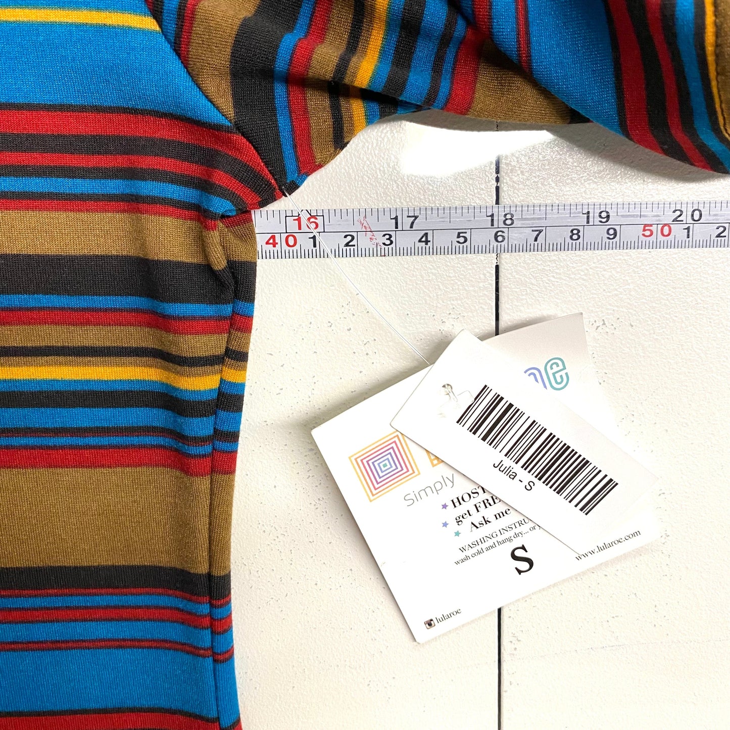 LuLaRoe Julia Bodycon Dress | S (4-6) | Multicolor | Striped | NWT