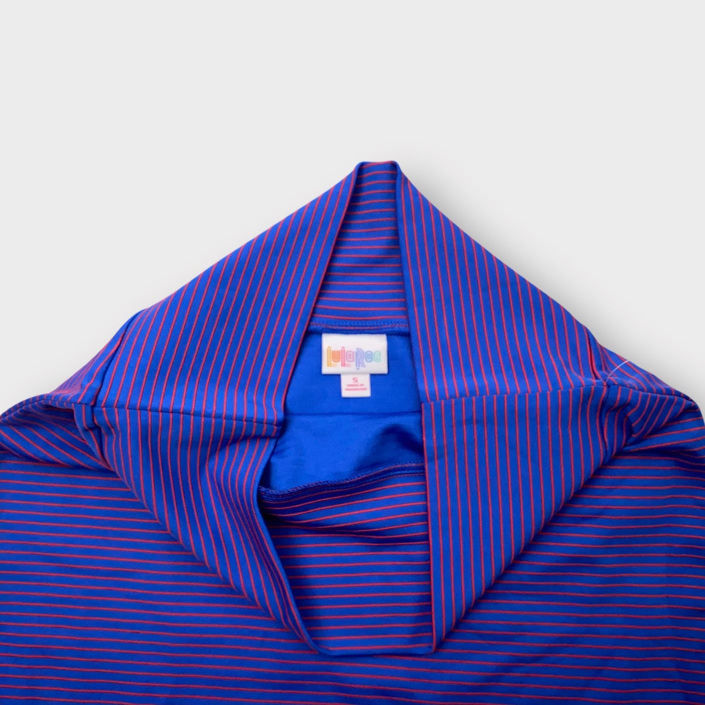 LuLaRoe Cassie Pencil Skirt - Royal Blue/Red Microstripe - Women's S (6-8) - NWT