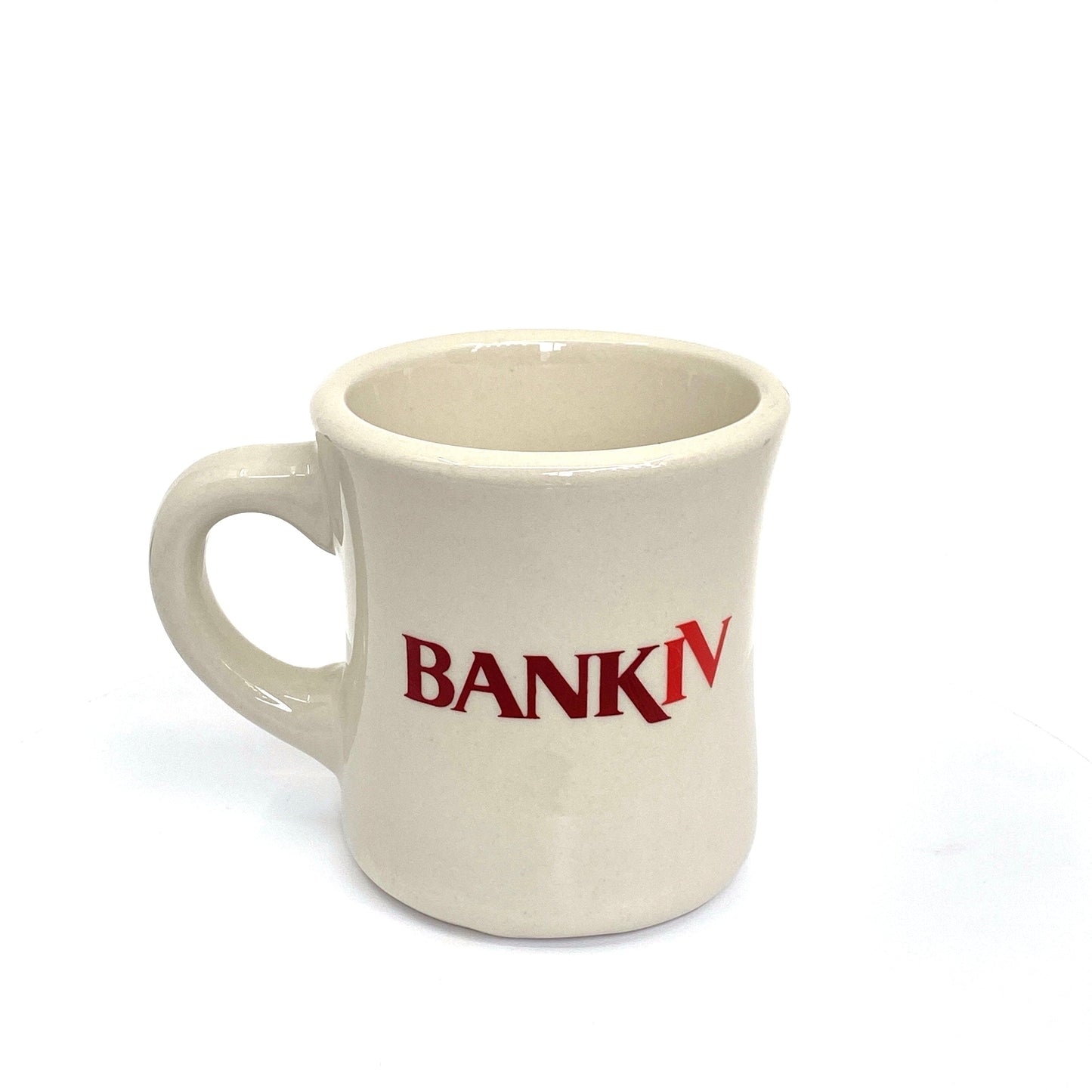 Vintage ‘Bank IV’ Logo Ceramic Coffee Mug Cup Vintage 14 Fl Oz