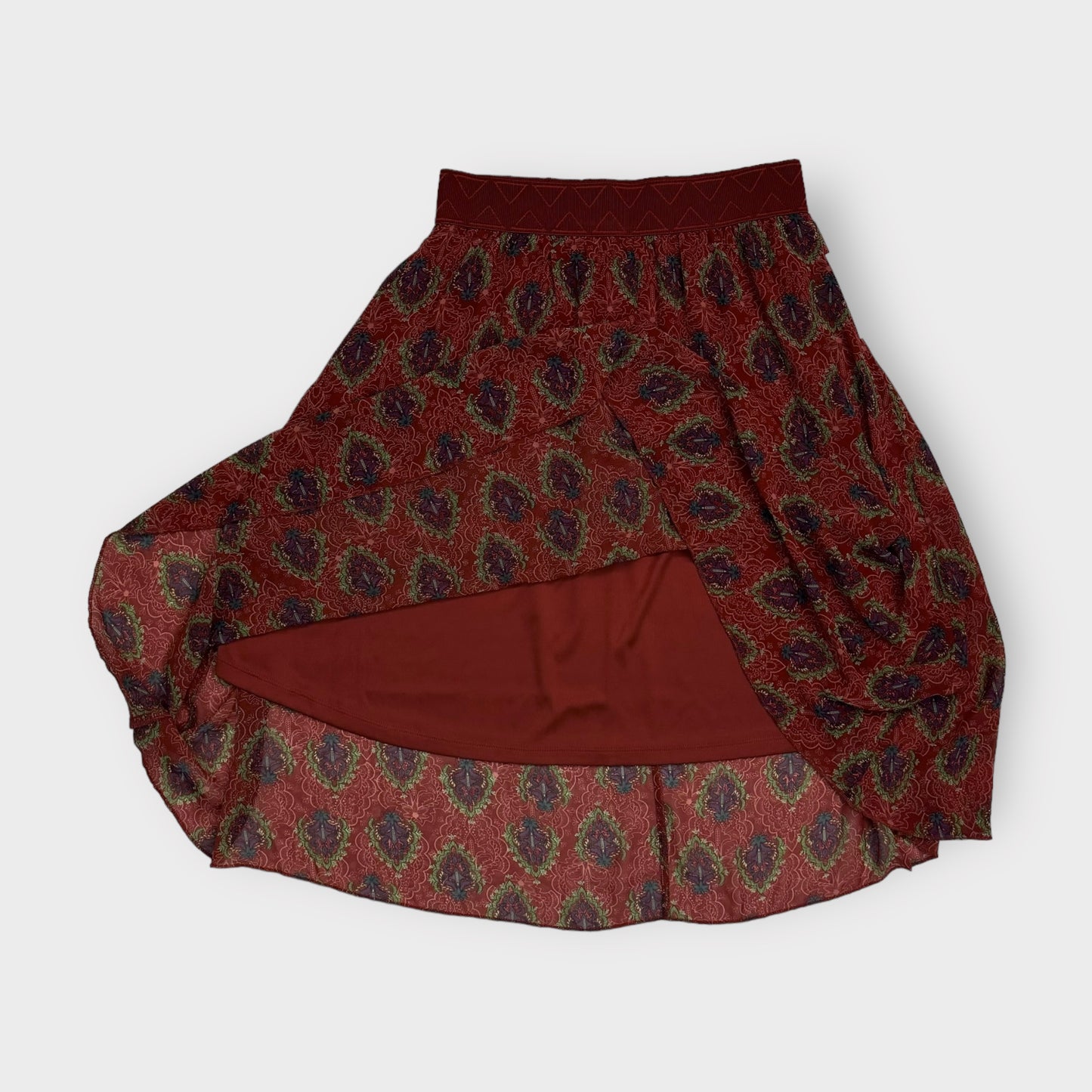 LuLaRoe Lined Lola Skirt | S | Orange Floral | NWT