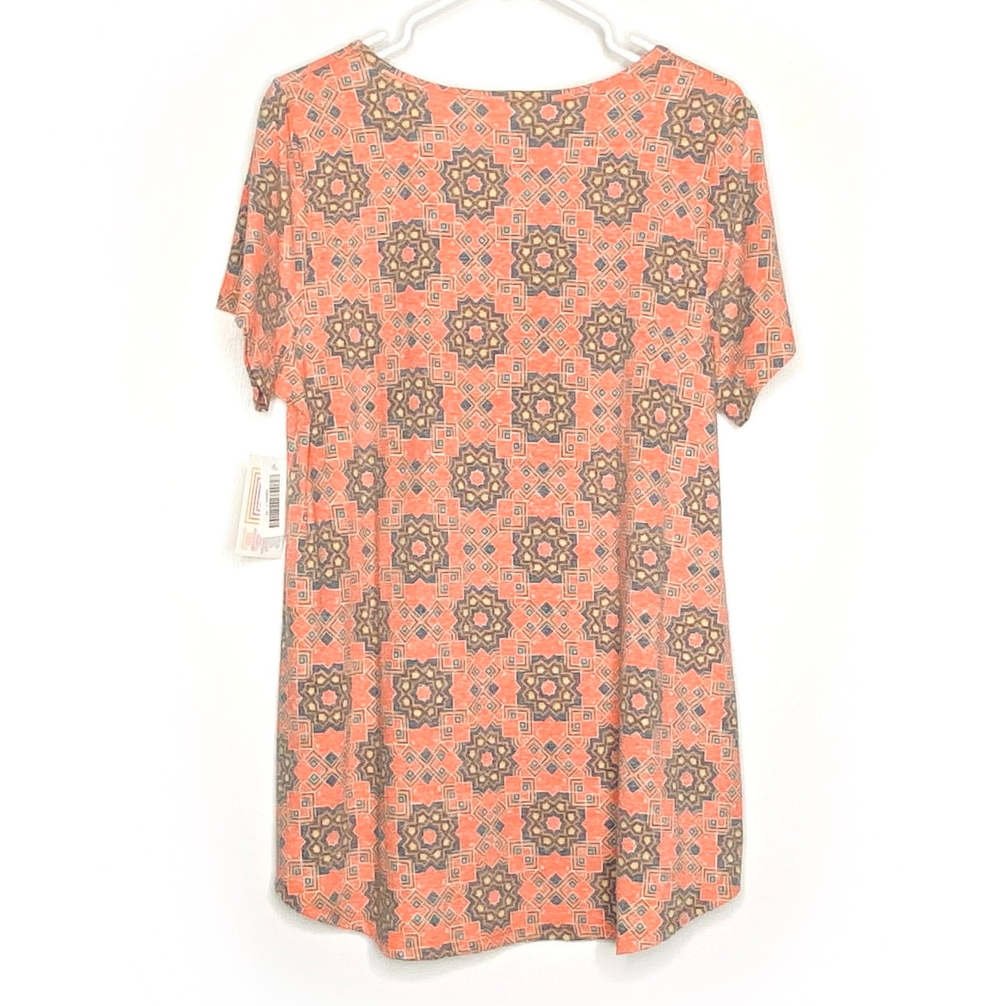 LuLaRoe Womens XL Orange/Blue/Yellow Mandala Classic T S/s Top | NWT