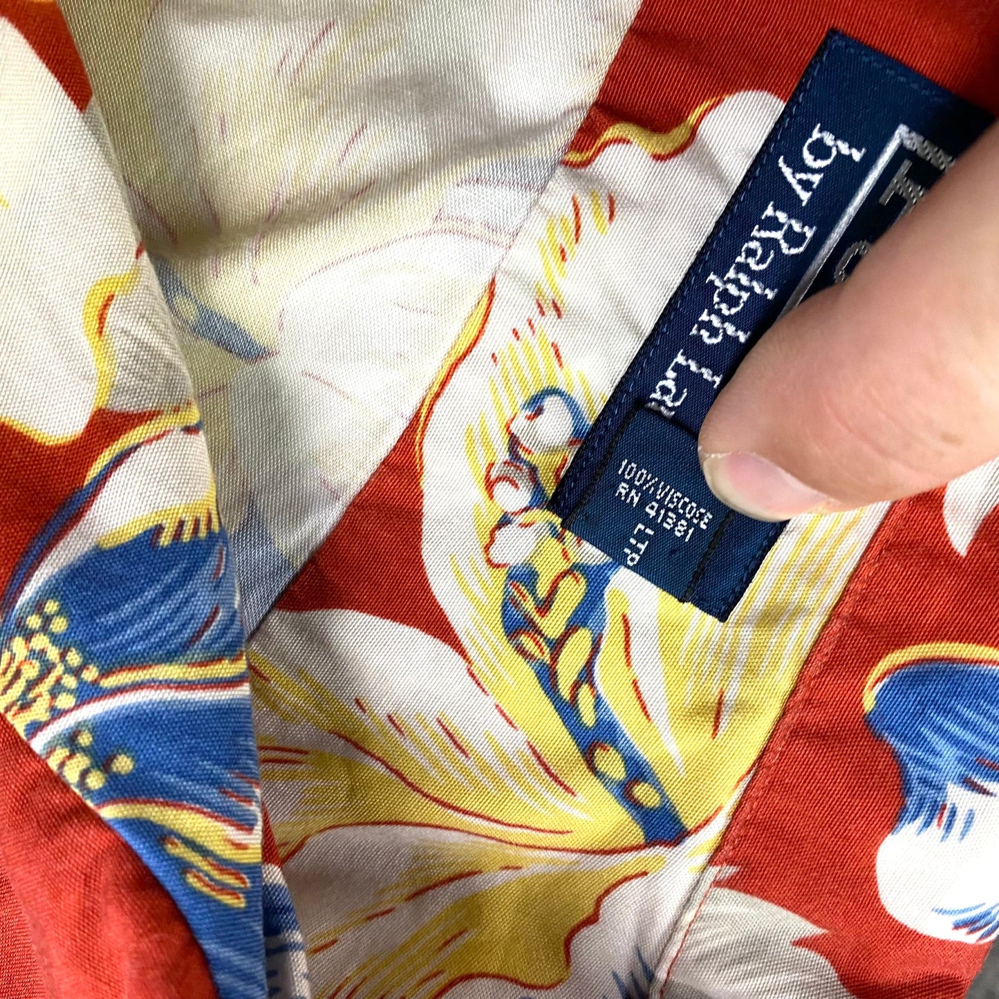 Polo Ralph Lauren Men's Red Hawaiian Short-Sleeve Button-Up Shirt - Size XL