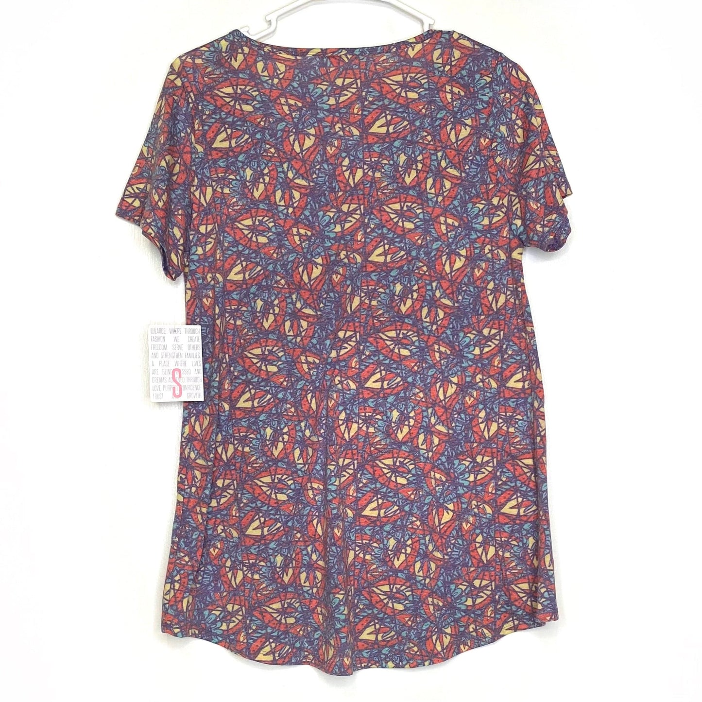 LuLaRoe Womens S Multicolor Geometric Classic T Abstract S/s Top NWT