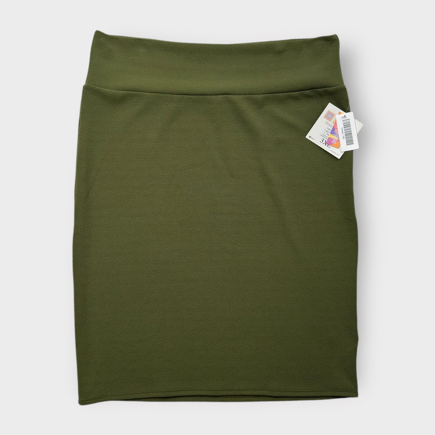 LuLaRoe Cassie Pencil Skirt - Olive Green Solid - Women's 3XL (24-26) - NWT