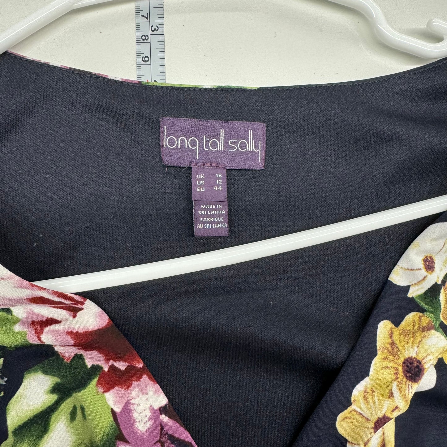 Long Tall Sally | Womens L/s Floral Dress | Color: Navy Blue | Size: 12 | Pre-Owned