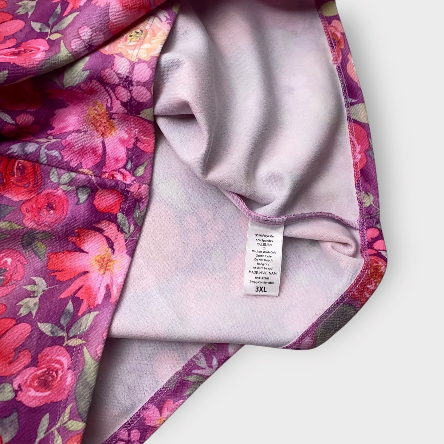 LuLaRoe Cassie Pencil Skirt - Purple/Red Watercolor Floral - Women's 3XL (24-26) - NWT
