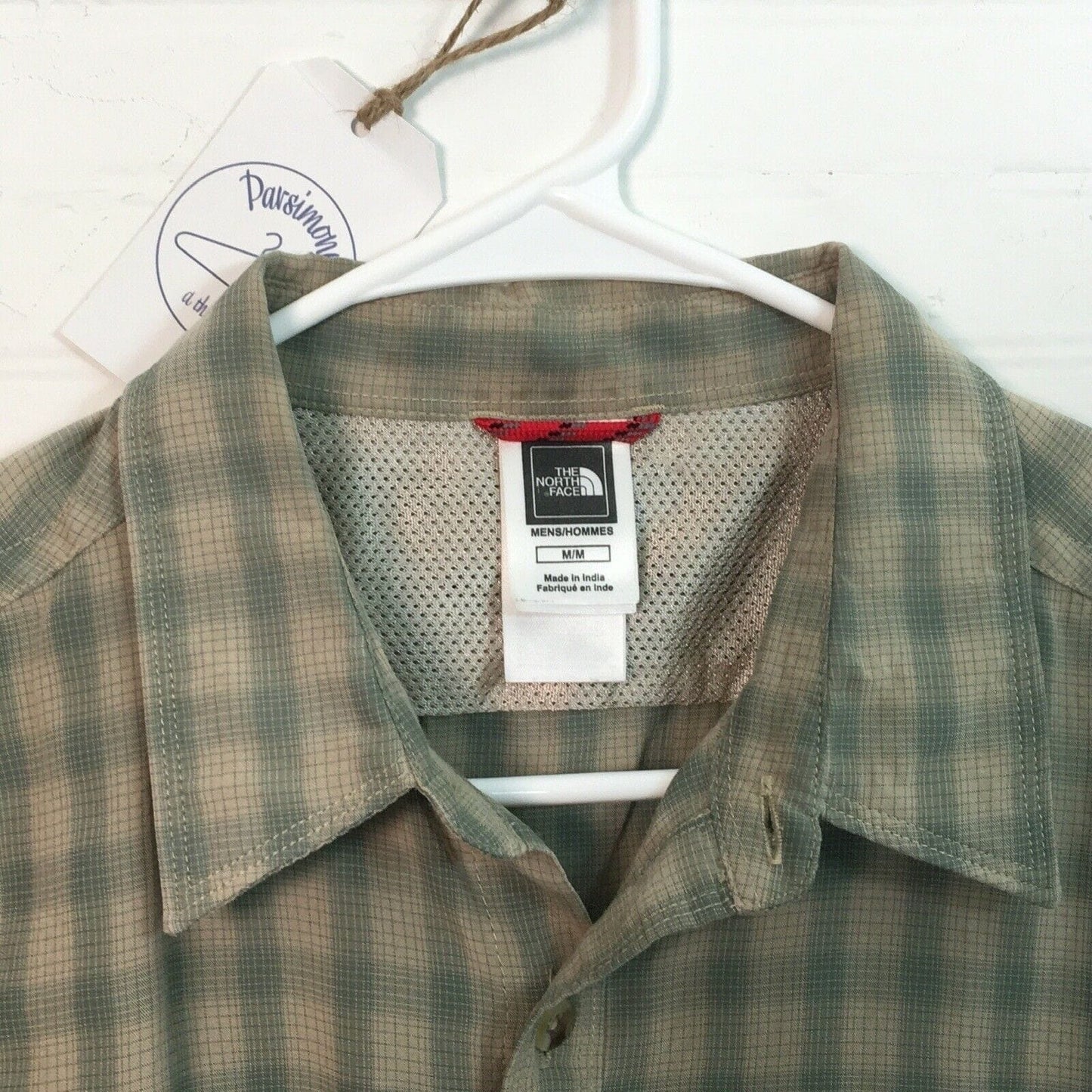 The North Face Men's Vented Plaid Short-Sleeve Button-Up Shirt - Brown/Green, Size M
