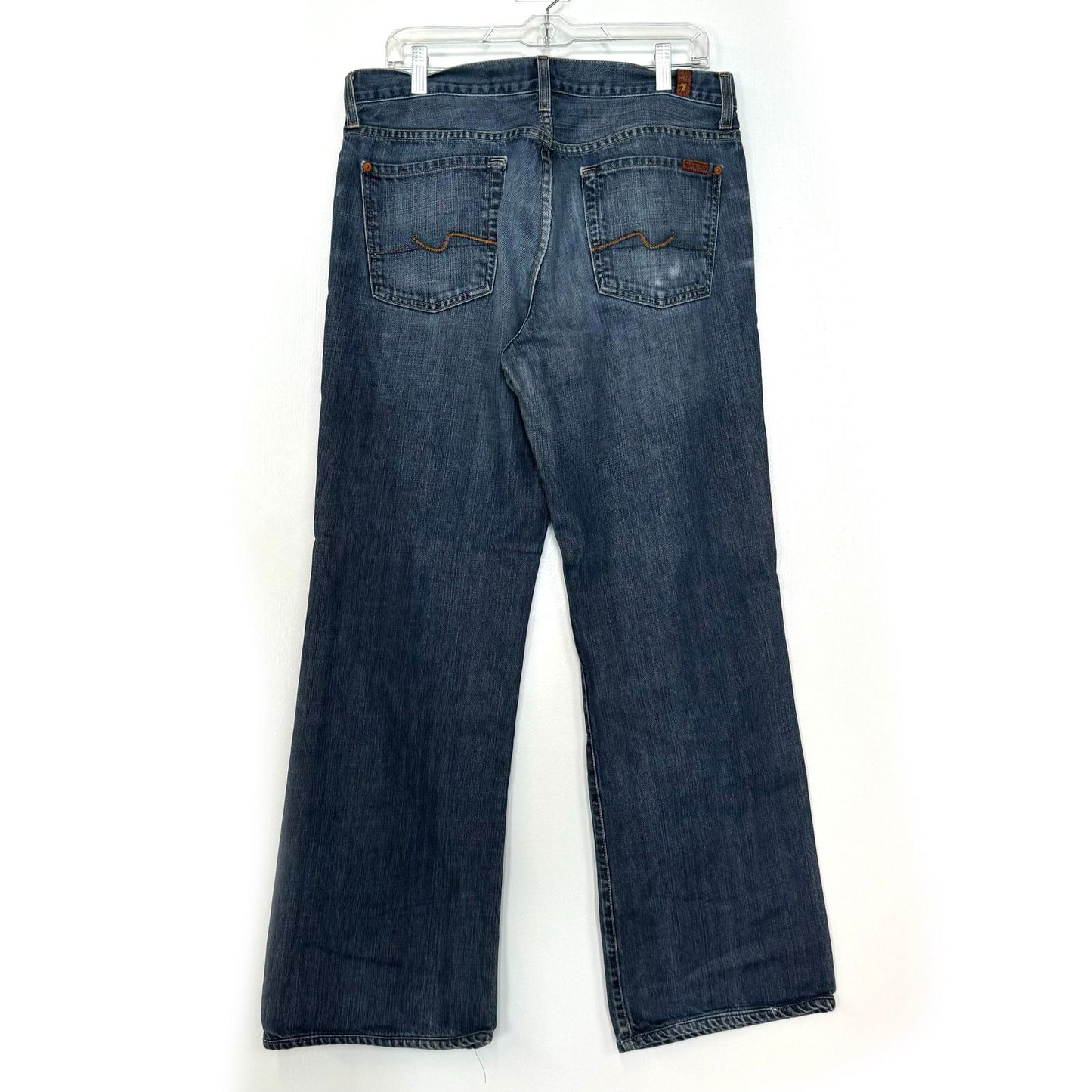 7 For All Mankind | Womens Relaxed Denim Button-Fly Jeans #716244 | Color: Blue | Size: 33 - | Buy at Parsimony Shoppes