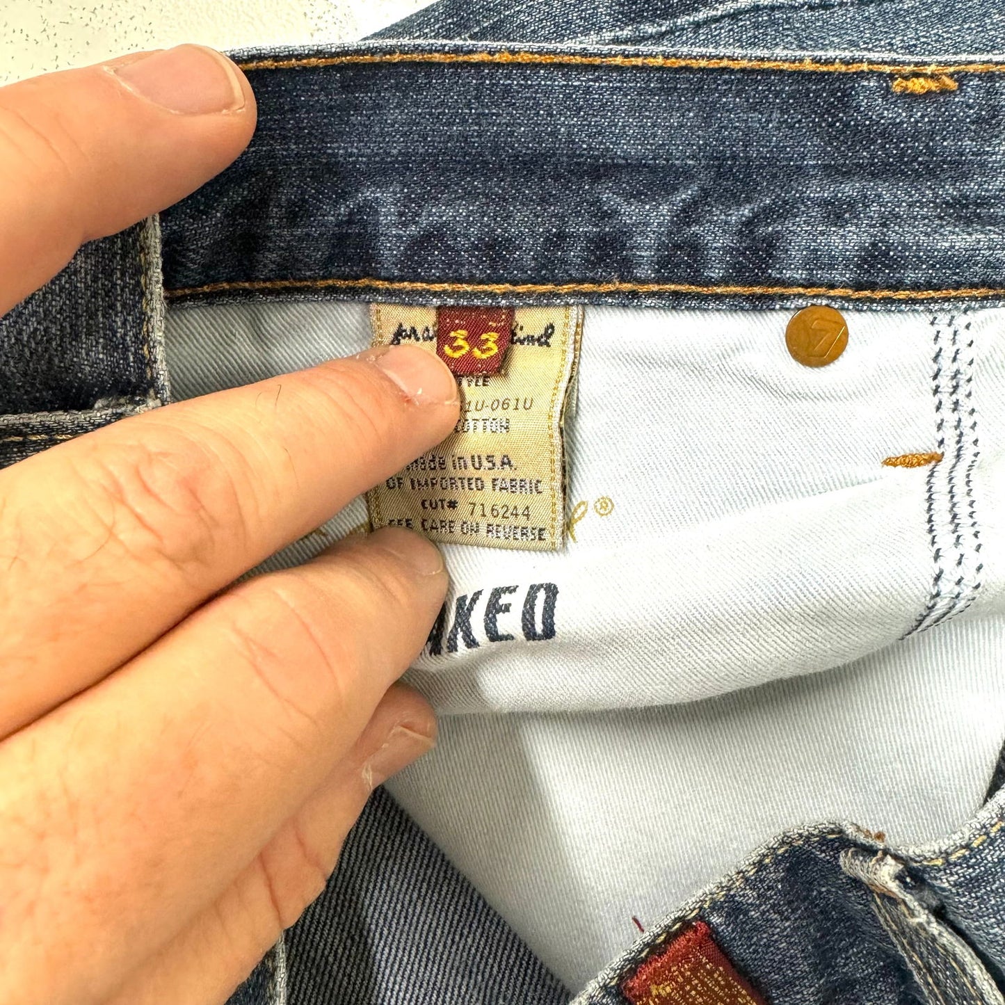 7 For All Mankind | Womens Relaxed Denim Button-Fly Jeans #716244 | Color: Blue | Size: 33 - | Buy at Parsimony Shoppes