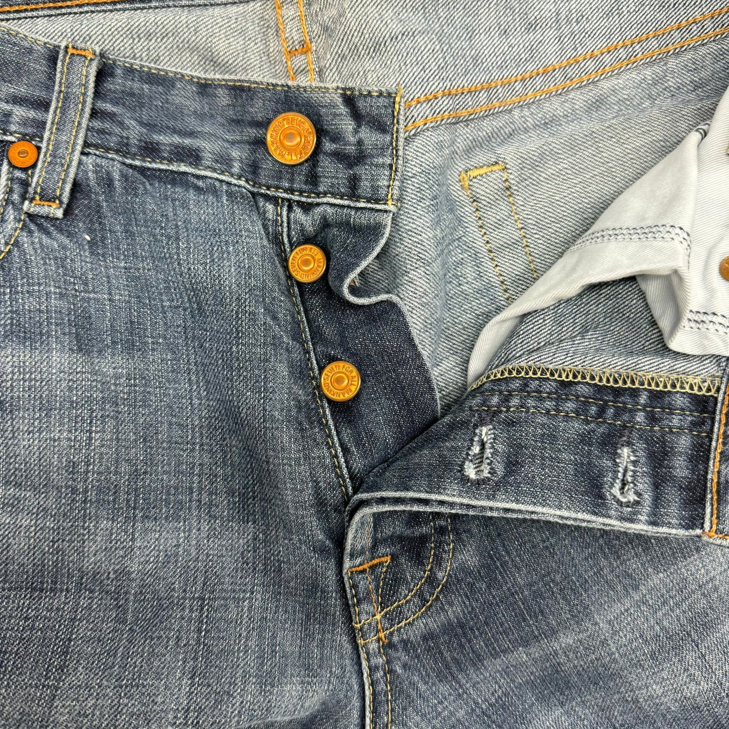 7 For All Mankind | Womens Relaxed Denim Button-Fly Jeans #716244 | Color: Blue | Size: 33 - | Buy at Parsimony Shoppes