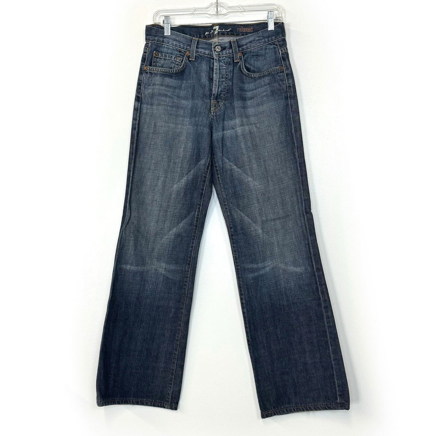 7 For all Mankind | Mens Relaxed Button-Fly Jeans | Color: Blue | Size: 29x31 - | Buy at Parsimony Shoppes