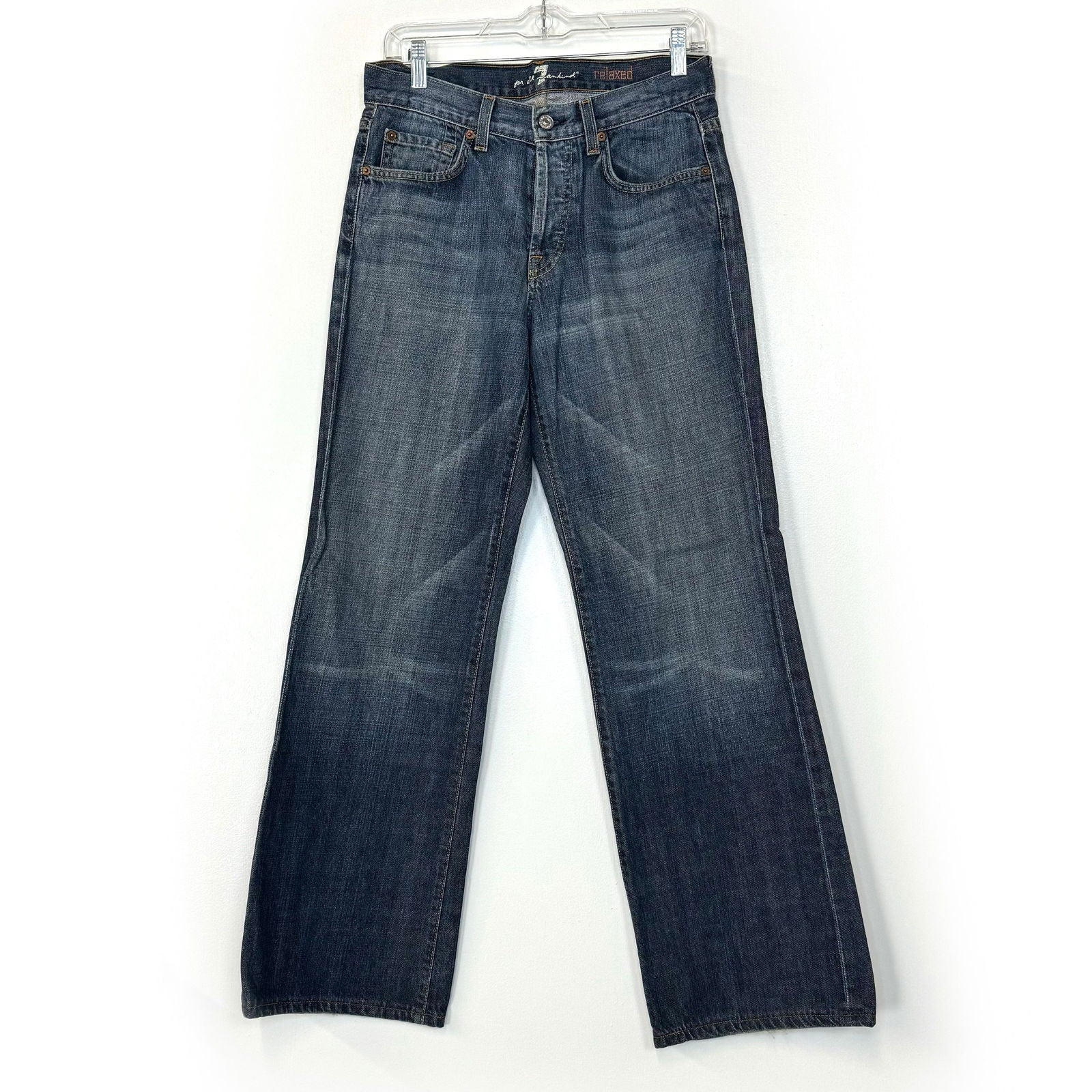 7 For all Mankind | Mens Relaxed Button-Fly Jeans | Color: Blue | Size: 29x31 -  | Buy at Parsimony Shoppes