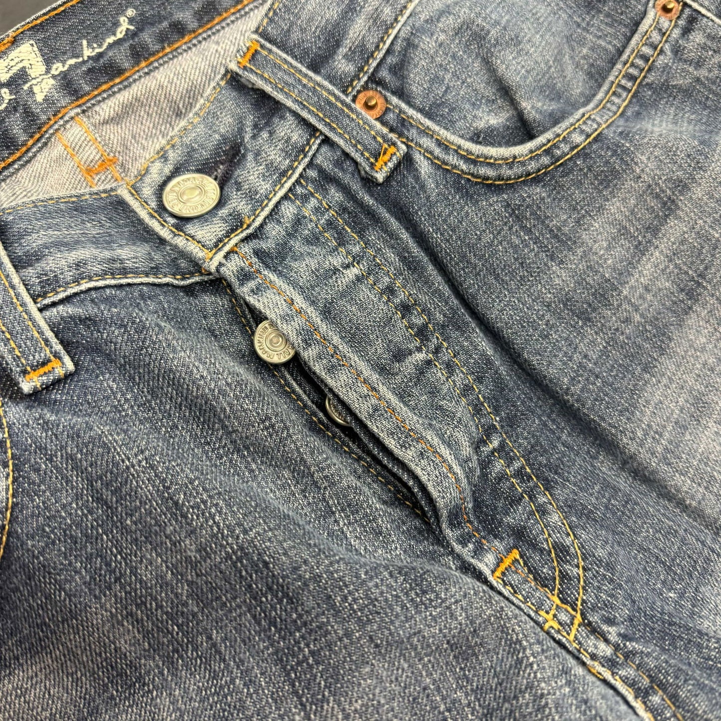 7 For all Mankind | Mens Relaxed Button-Fly Jeans | Color: Blue | Size: 29x31 - | Buy at Parsimony Shoppes