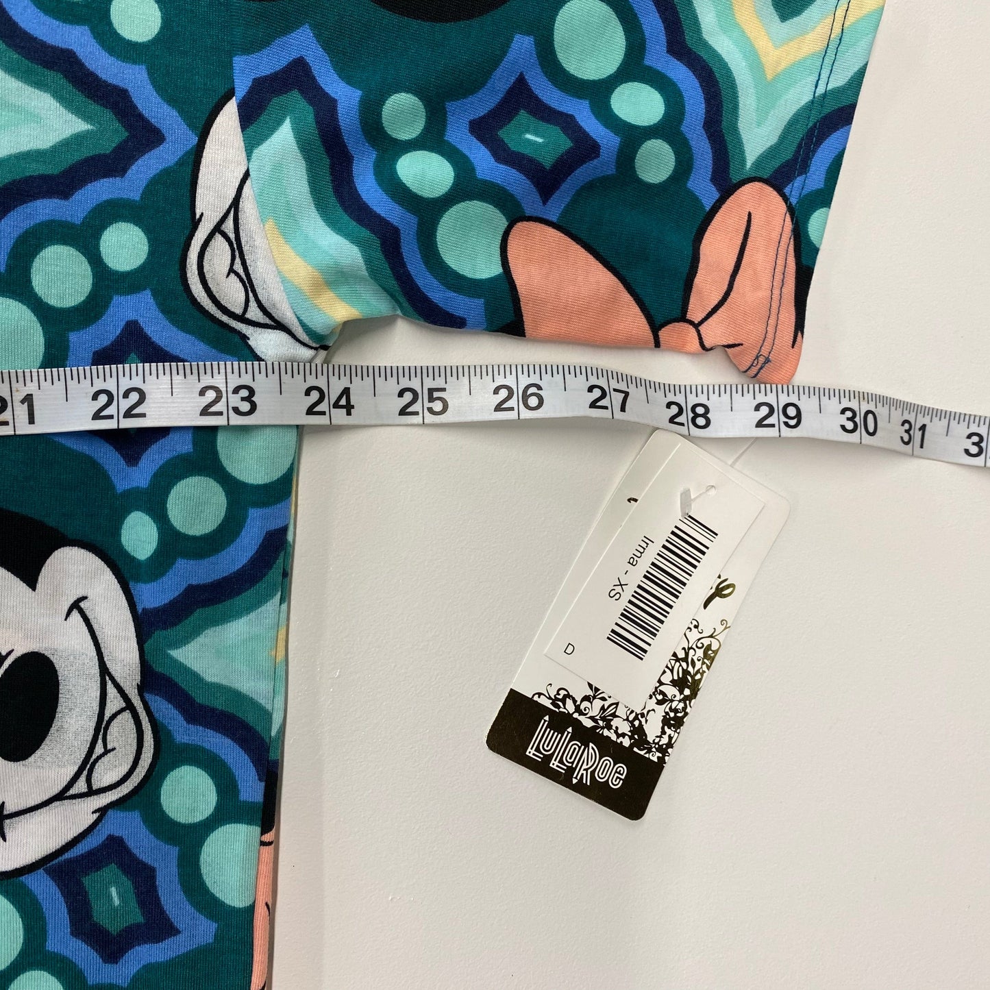 LuLaRoe Disney | Minnie Mouse Irma S/s Tunic Top | Color: Blue/Green | Size: XS | NWT