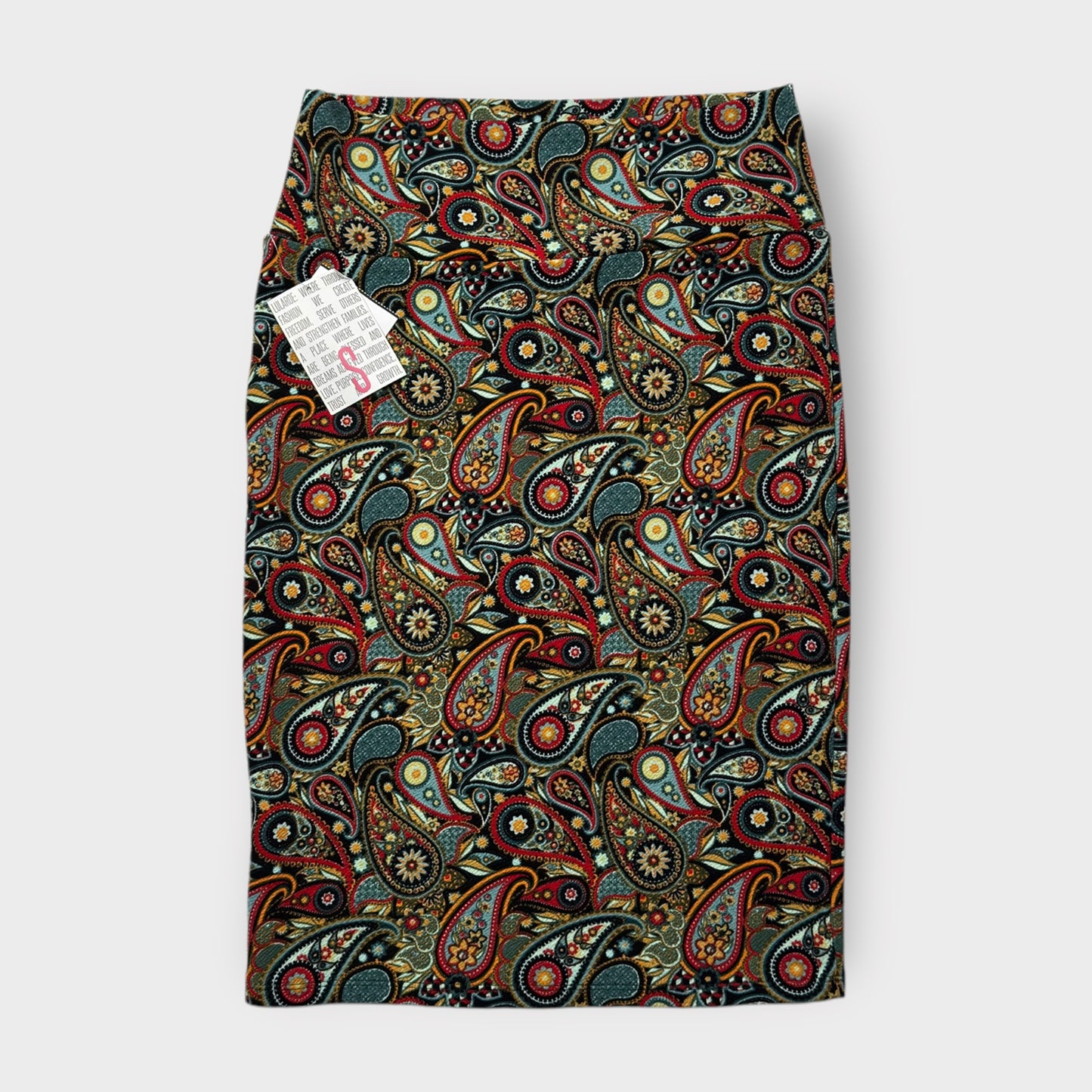 LuLaRoe Cassie Pencil Skirt - Multicolor Paisley - Women's S (4-6) - NWT